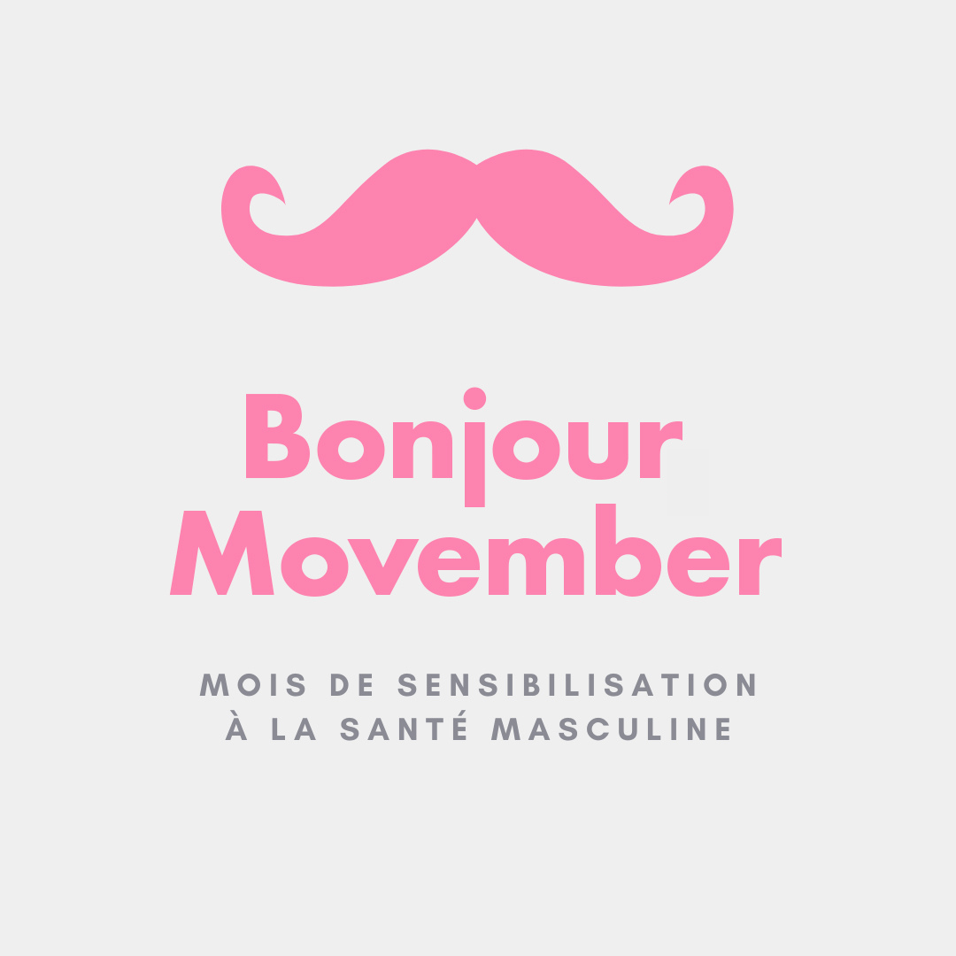 Bonjour Movember, mois de sensibilisation à la santé mentale.