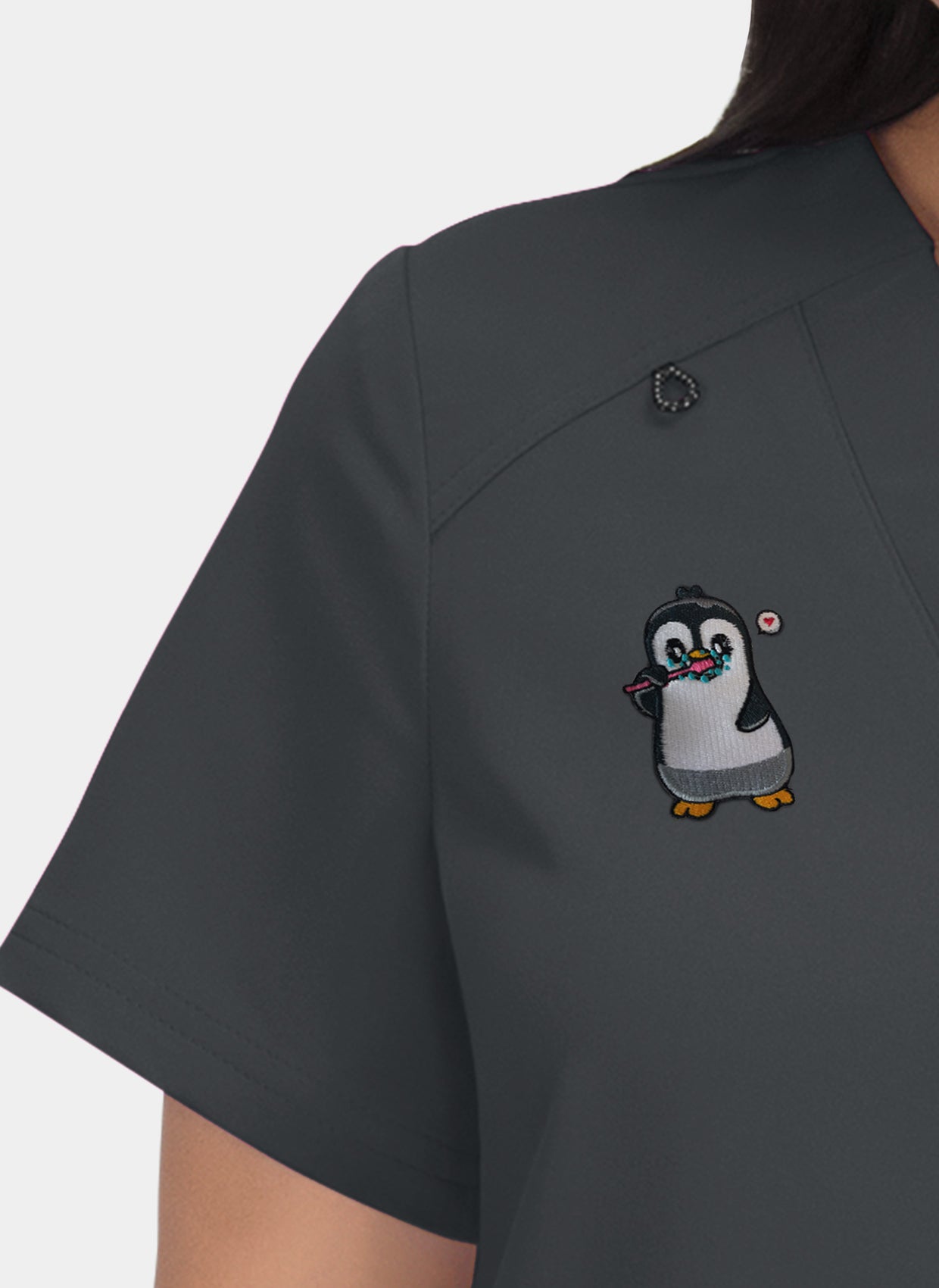 Agitation et passion broderie - anthracite