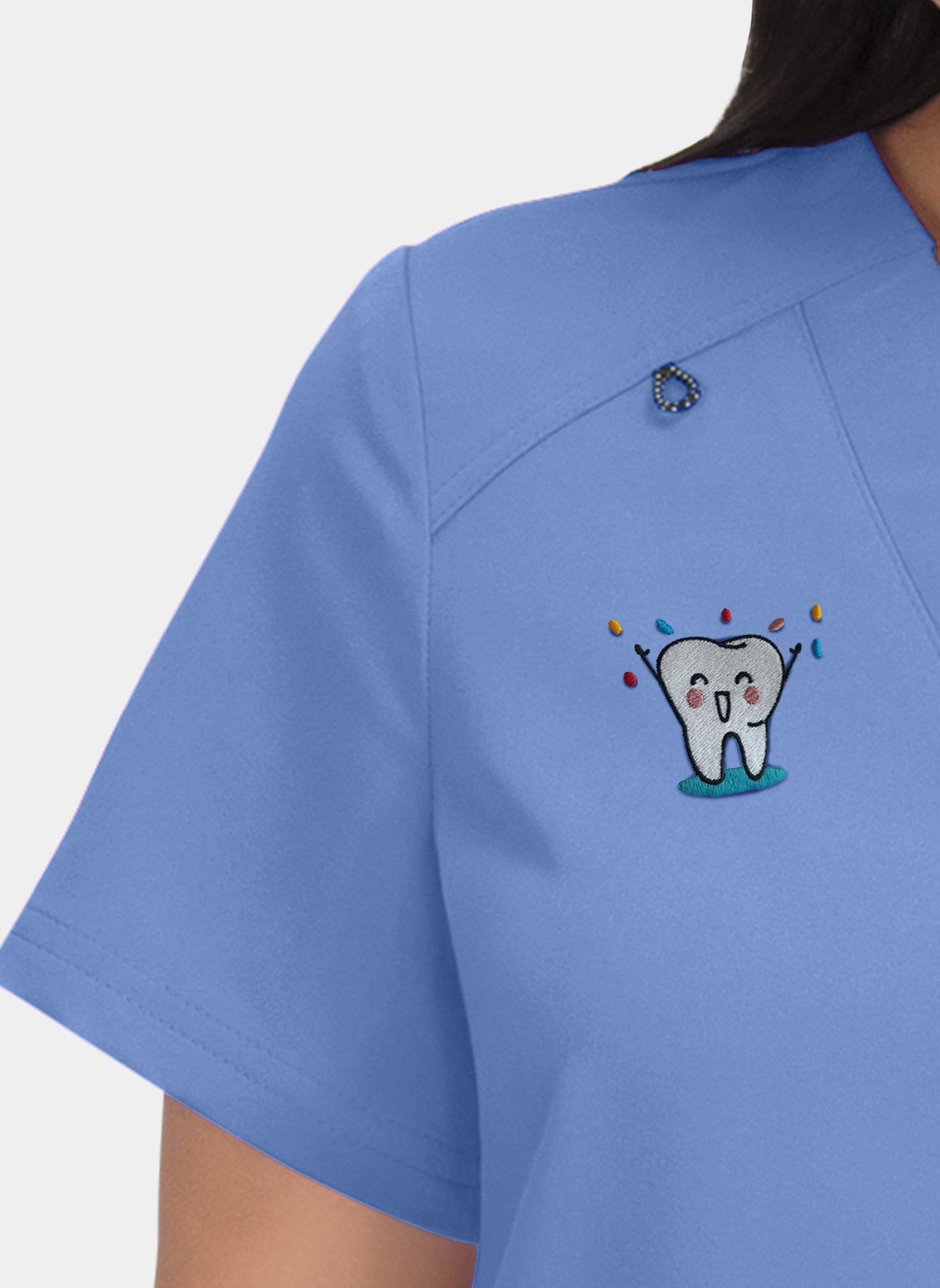 Agitation et passion broderie - bleu ciel