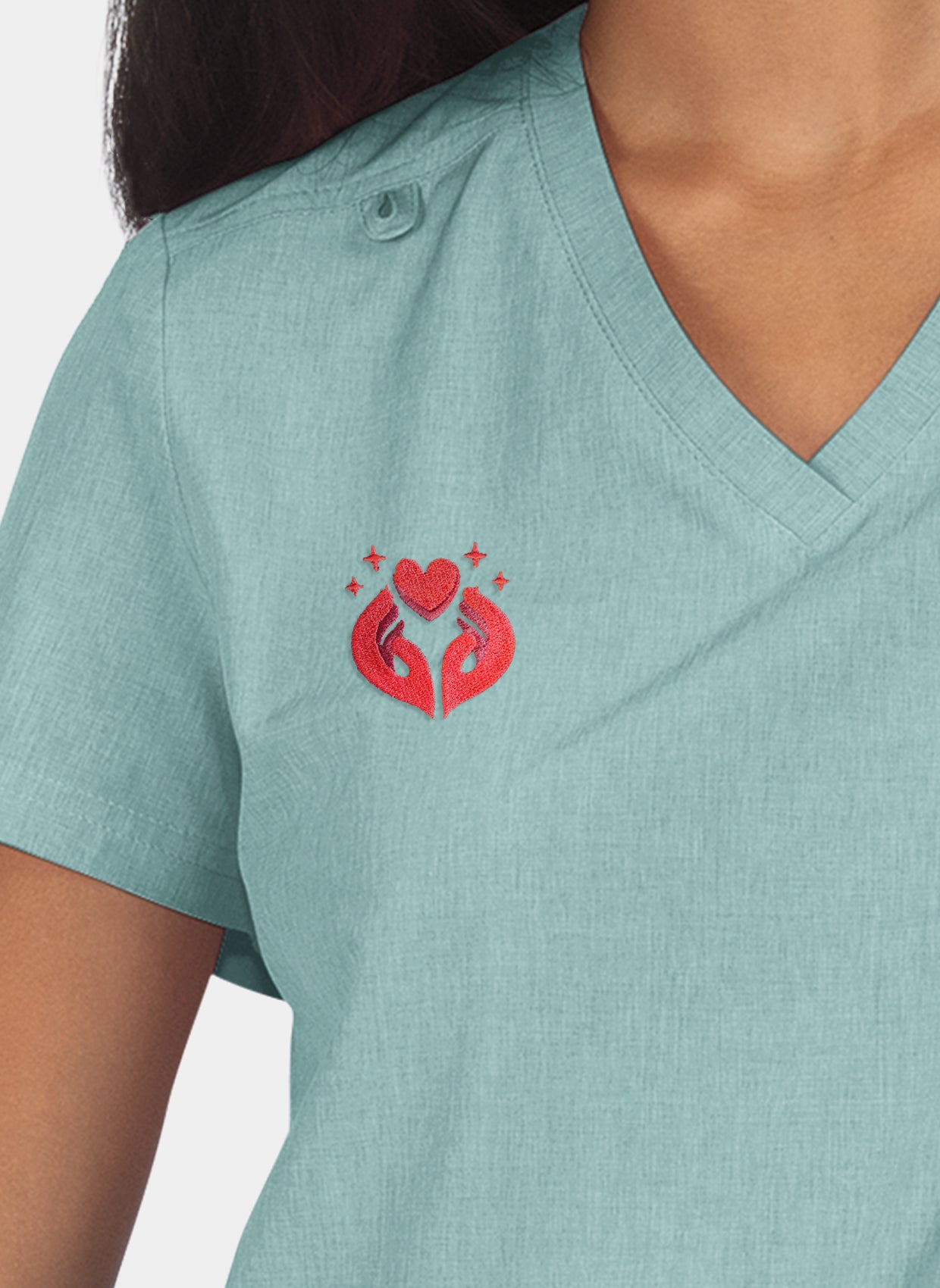 Broderie Becca - Sauge chiné