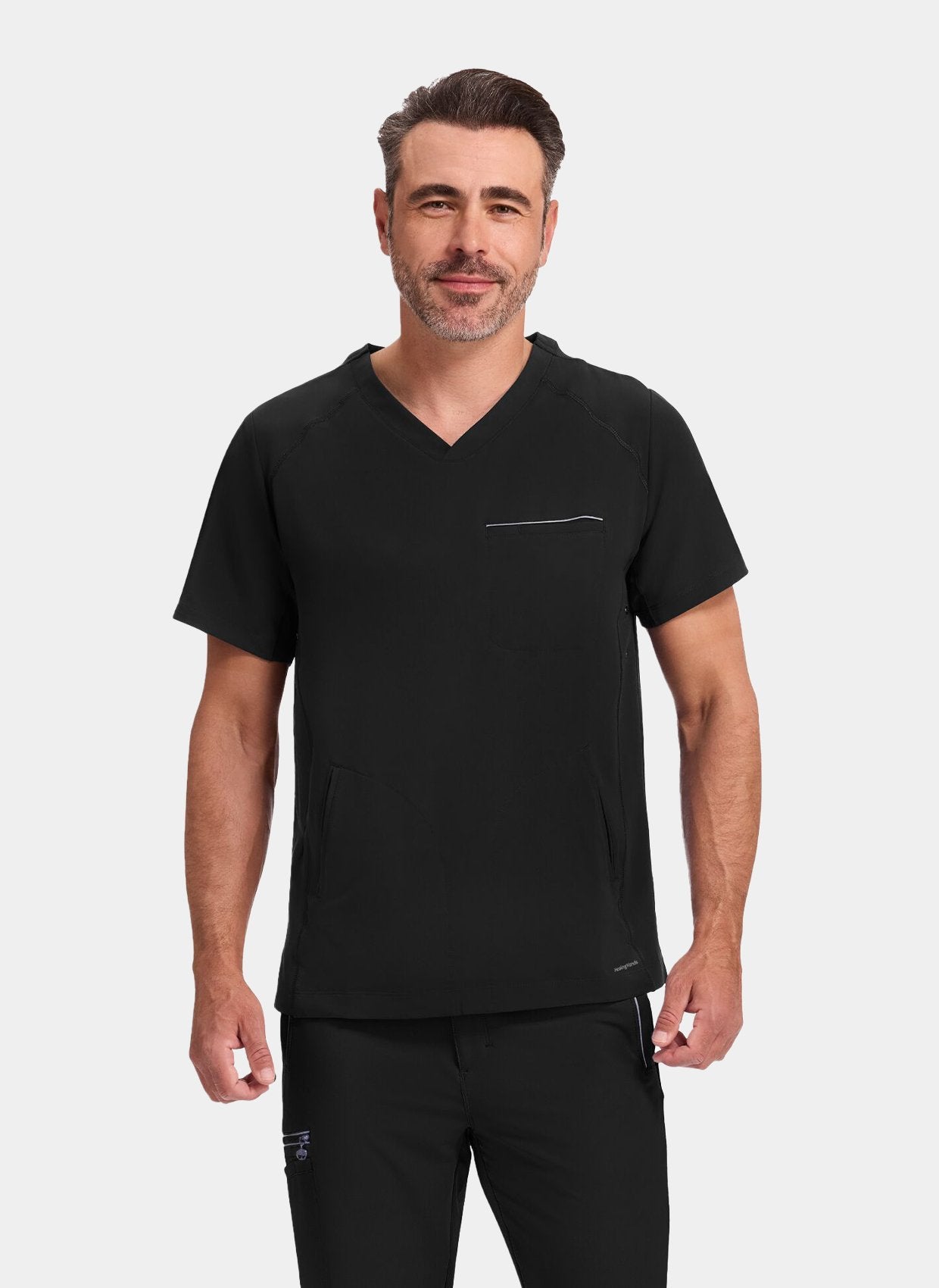 Blouse medical pour hommes Steven Healing Hands – Noir de face