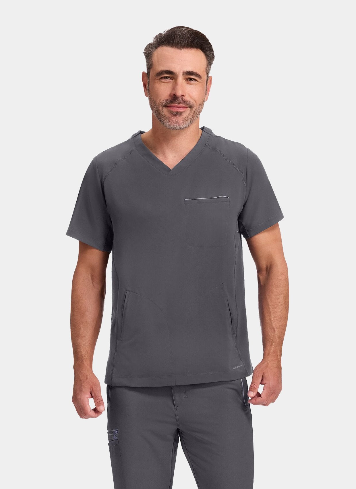 Blouse medical pour hommes Steven Healing Hands – Anthracite de face