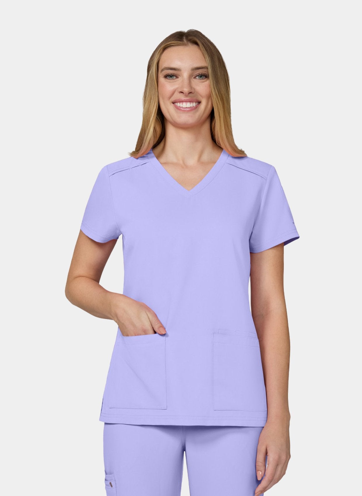 Blouse médicale koi cureology cardi femme face lavende