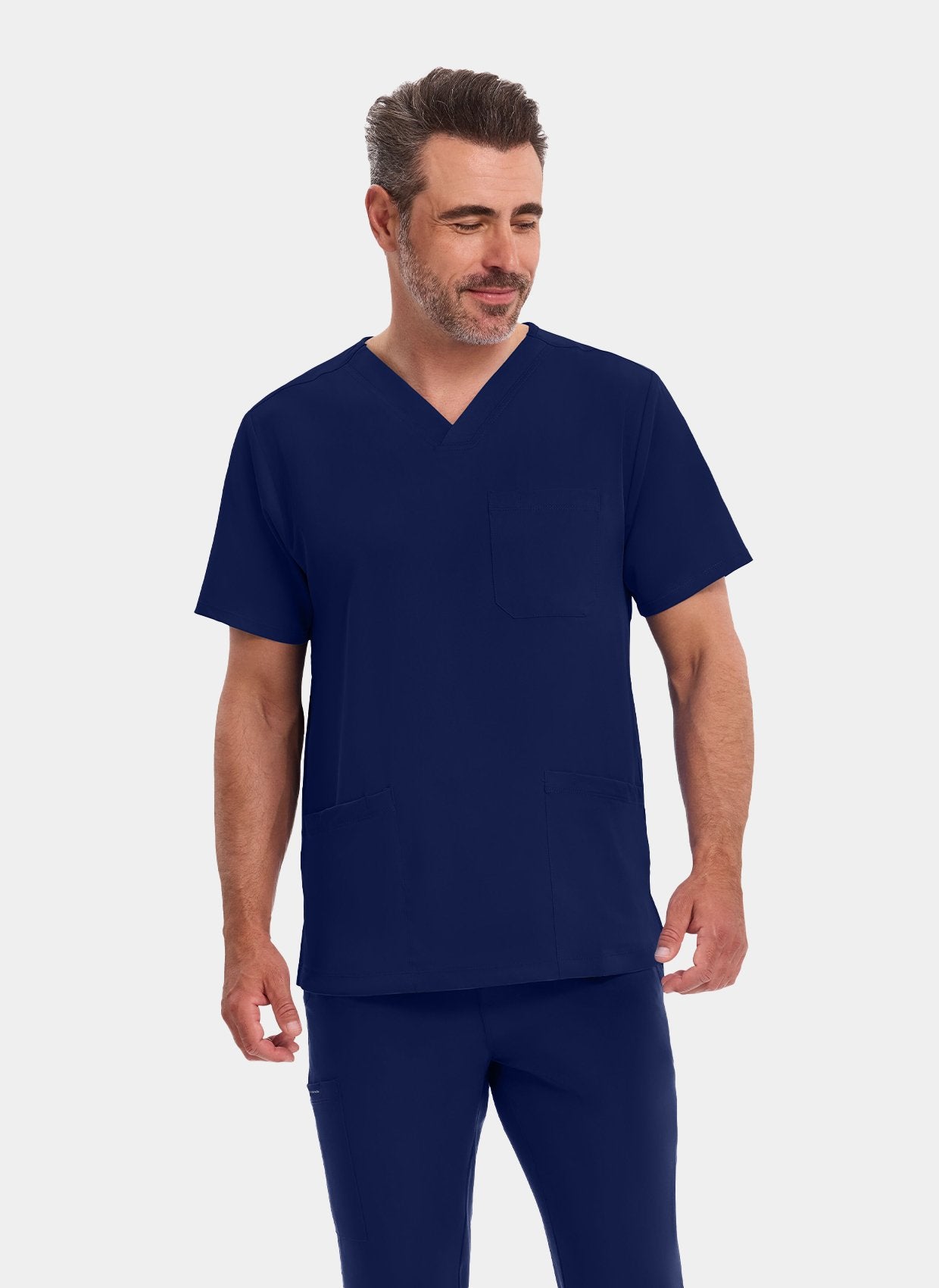 homme portant une blouse médicale Healing Hands Matthew bleu marine