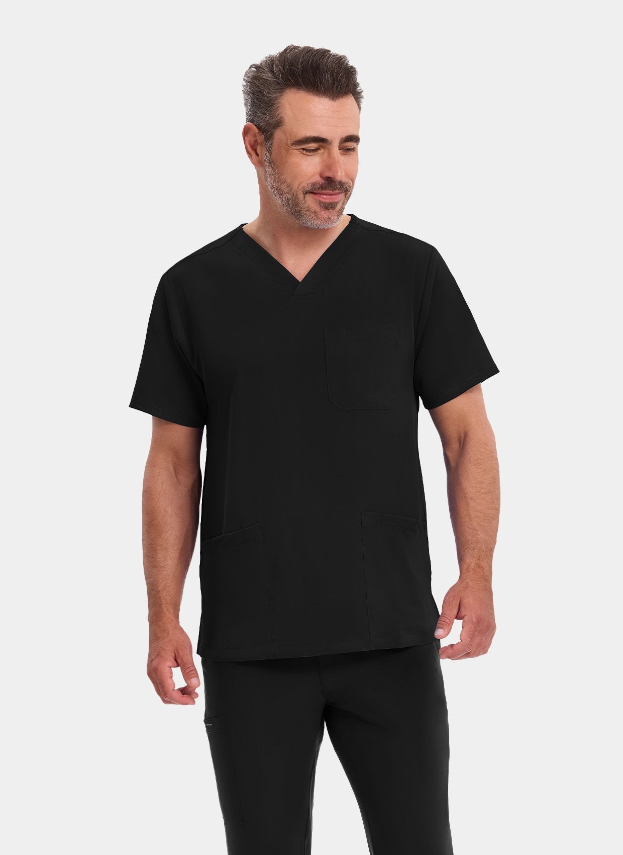 homme portant une blouse médicale Healing Hands Matthew noire