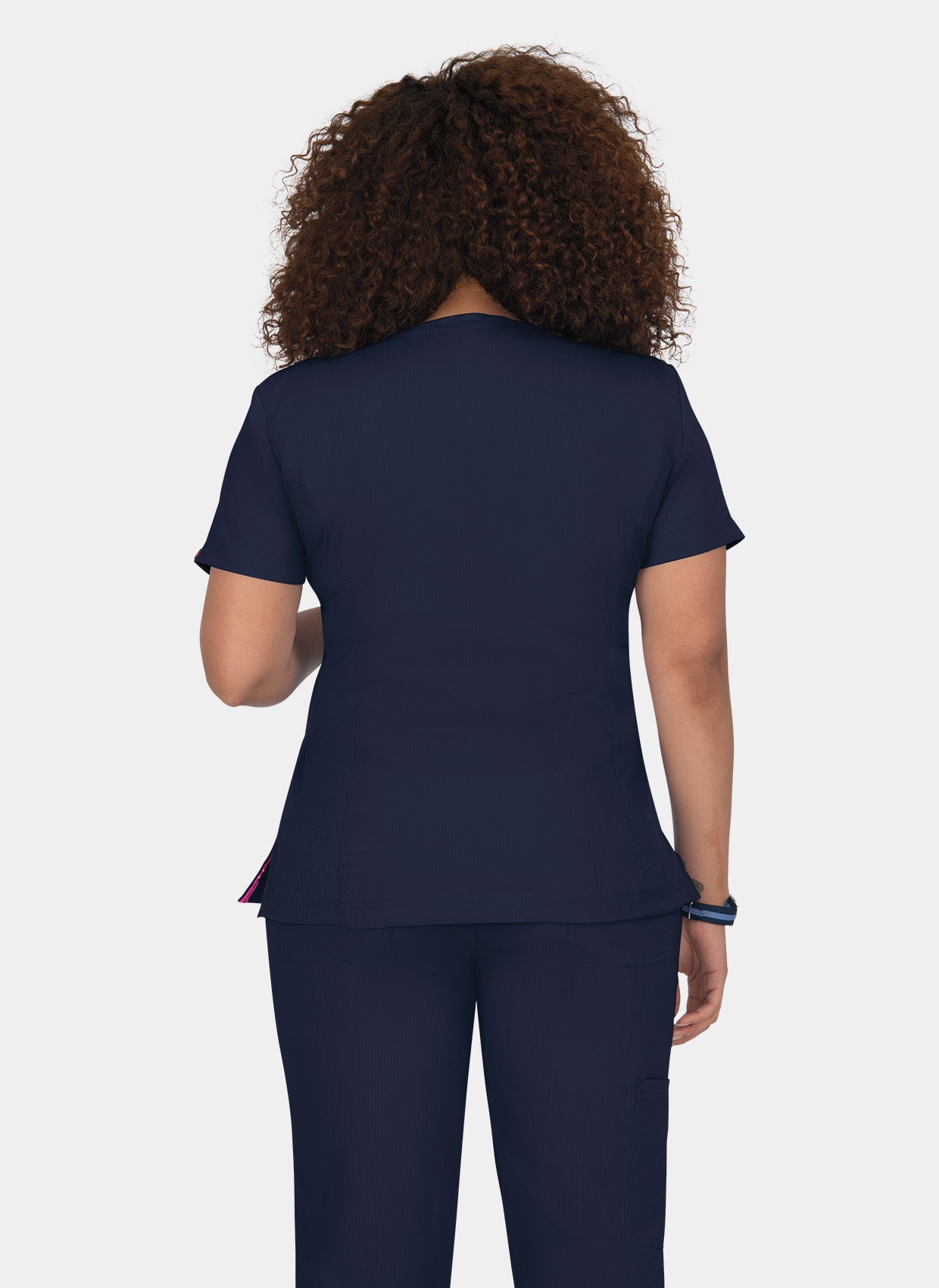 Blouse médicale femme Koi Lite Sérénité-bleu-marine-dos