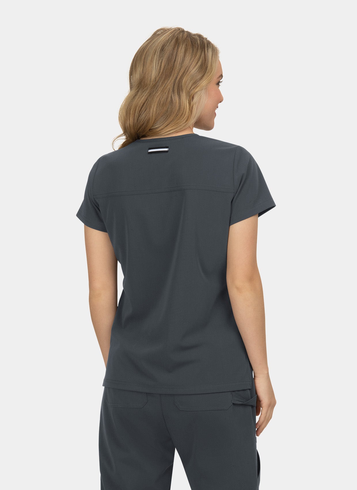 Blouse médicale femme Koi Next Gen Agitation et passion Anthracite dos