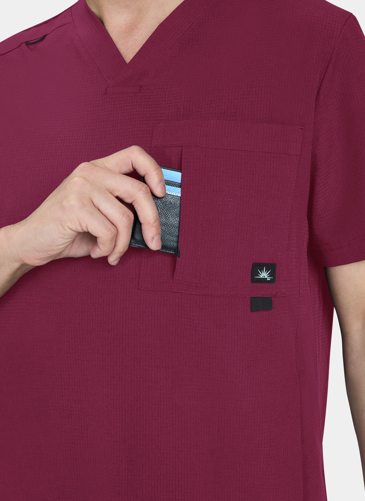 Blouse médicale Koi Solis Caldwell - Bordeaux - Poche