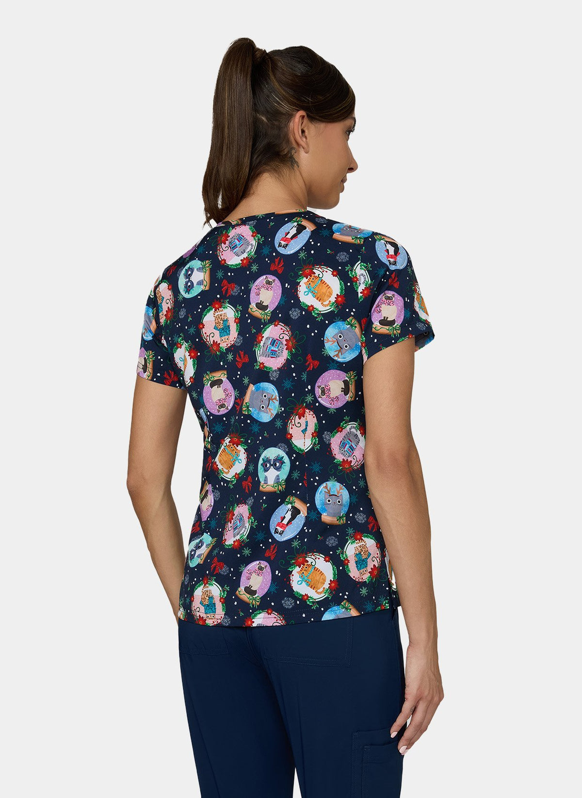 Blouse médicale Leslie – Chats de Noël