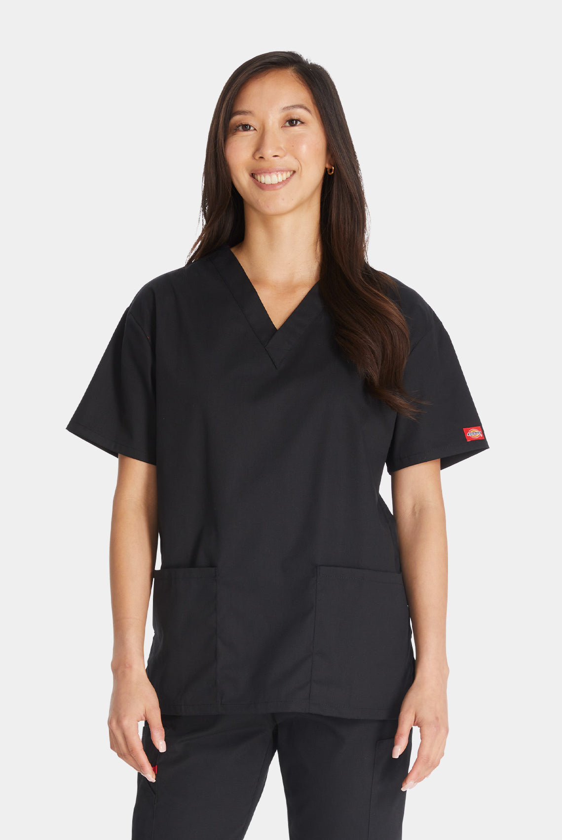 Blouse médicale femme Dickies EDS col en V noir