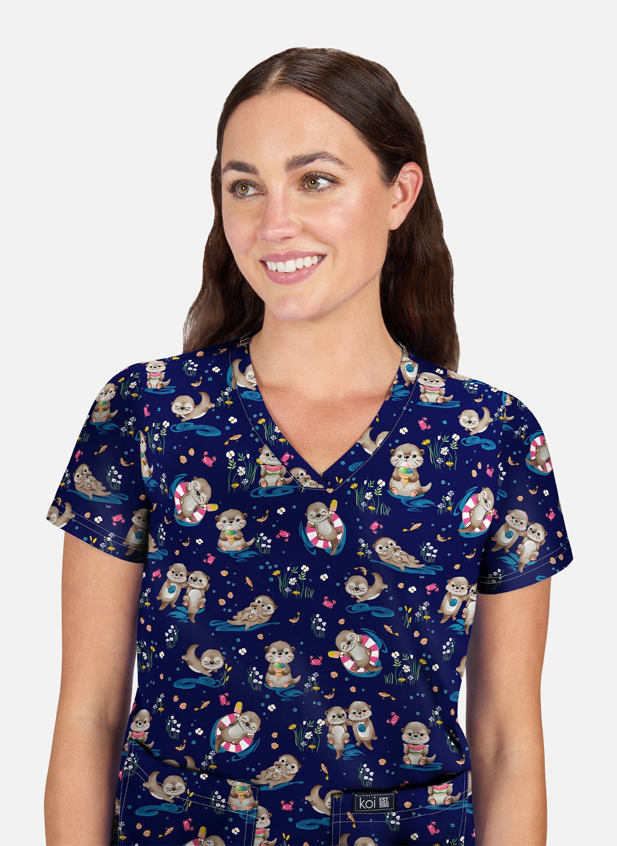 Blouse médicale Koi Basics Leslie - Loutres