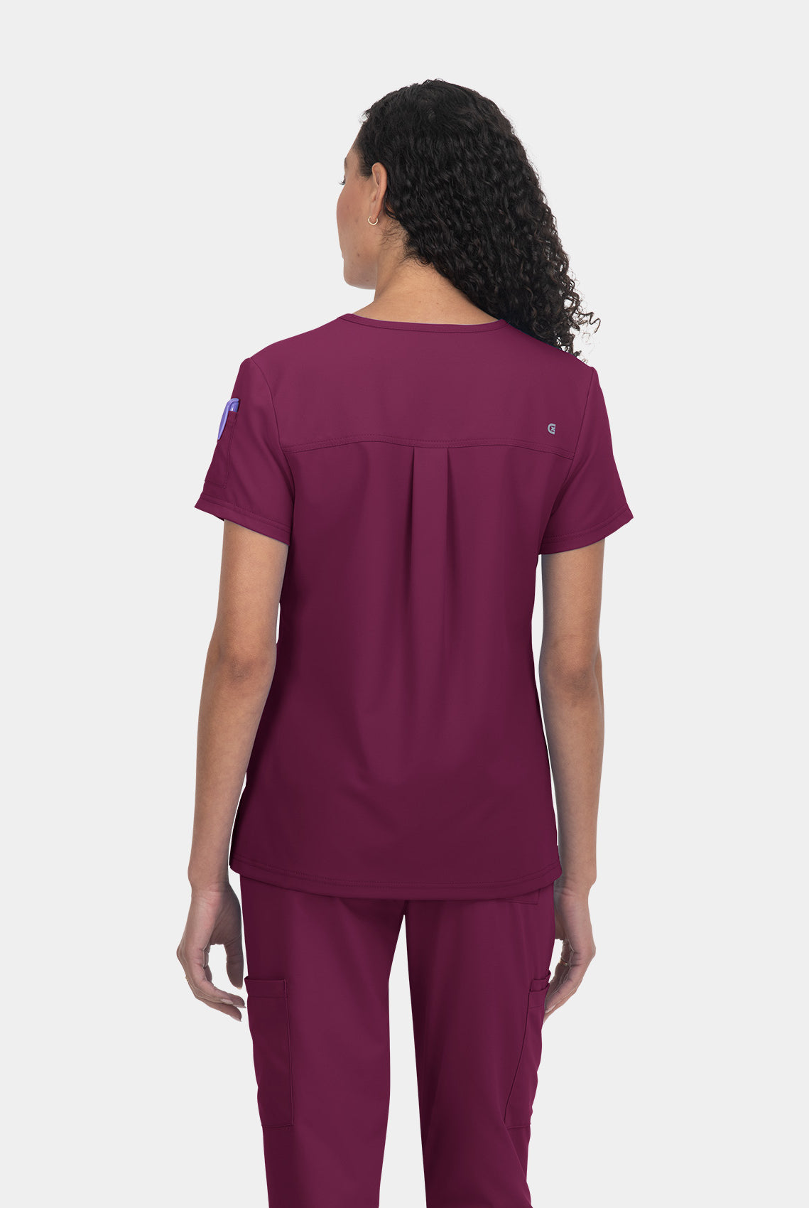 Blouse médicale femme Koi Cureology Aura - Bordeaux - dos