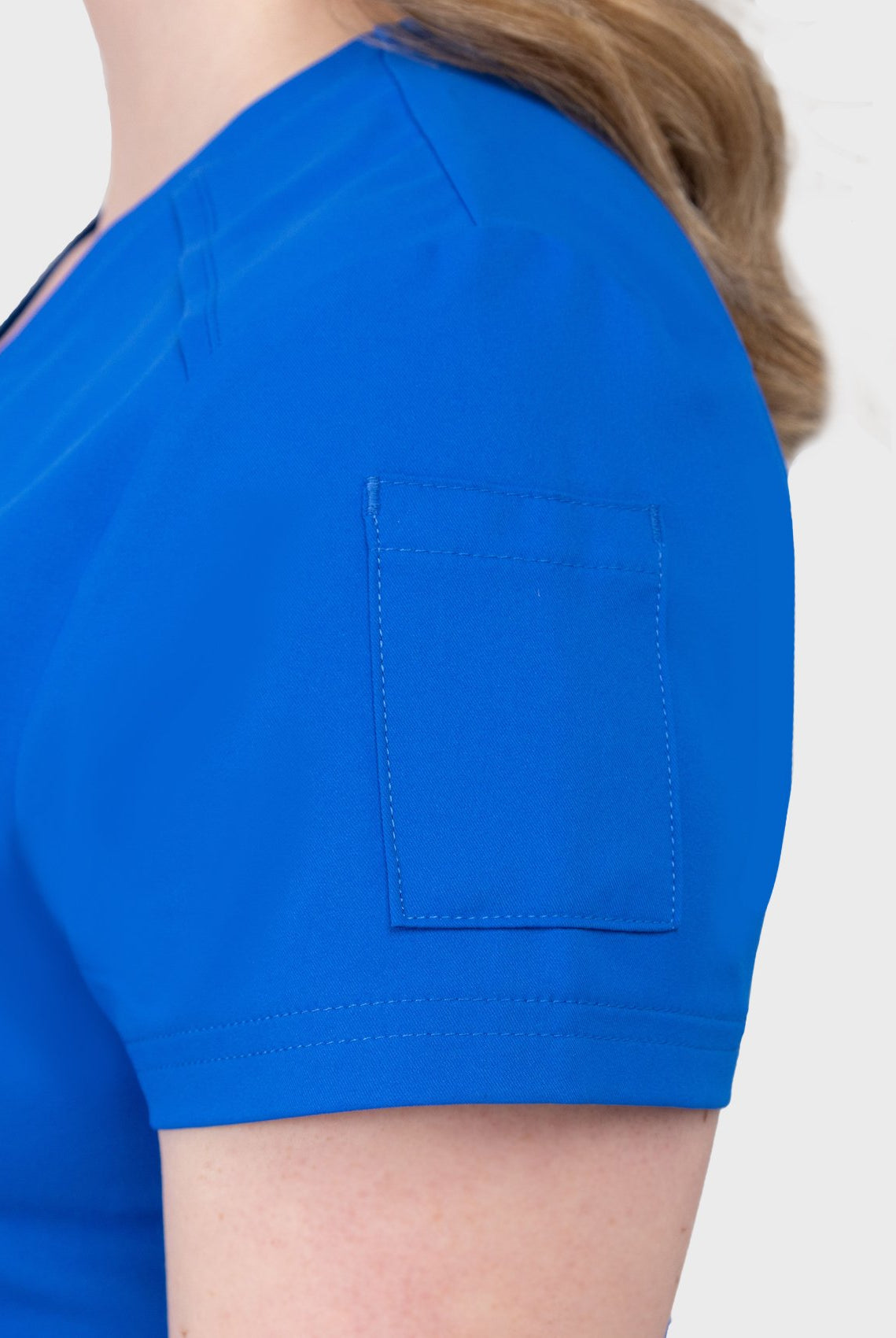 Blouse médicale femme Koi Cureology Cardi - Bleu roi - epaule