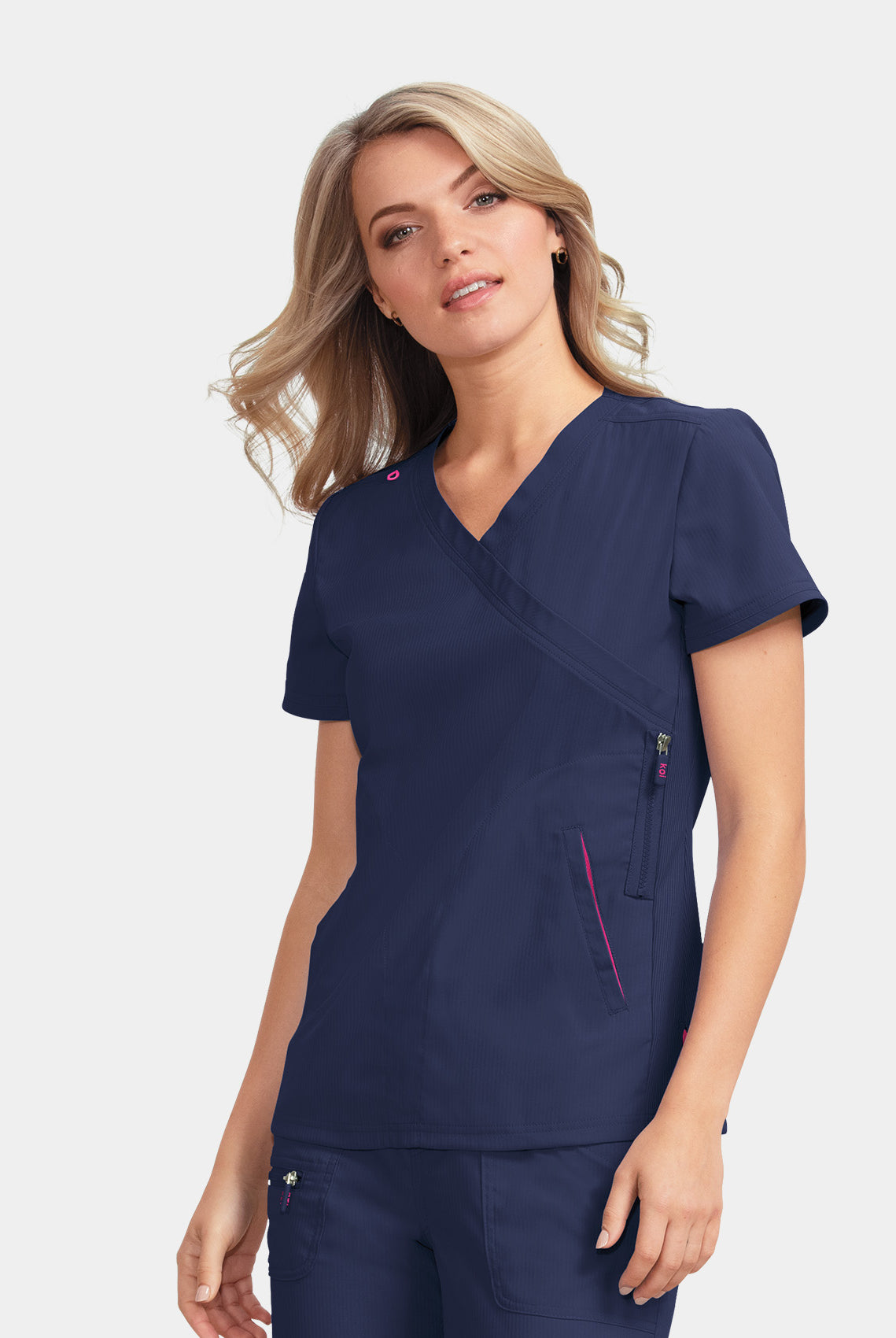 Blouse médicale femme Koi Lite Philosophie bleu marine