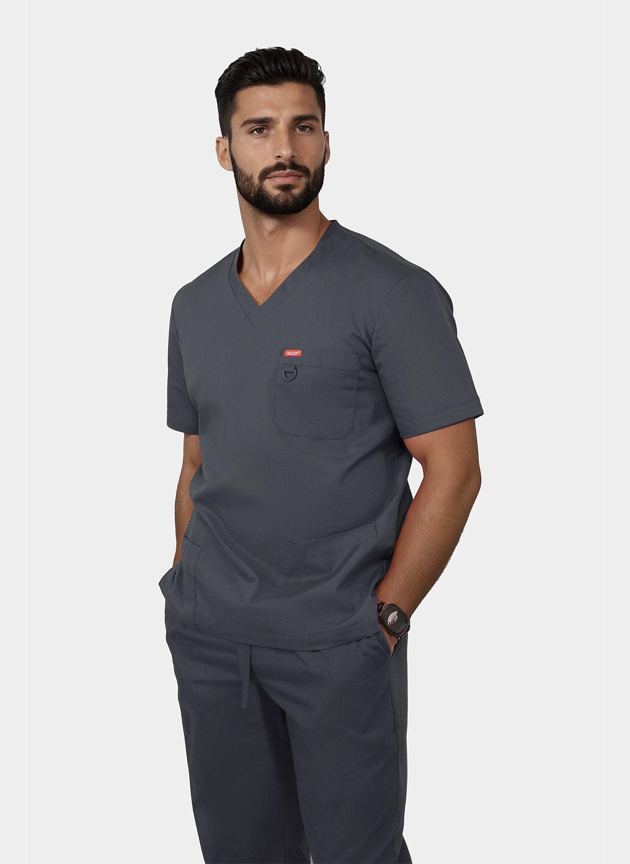 Blouse médicale unisexe Balboa - Anthracite