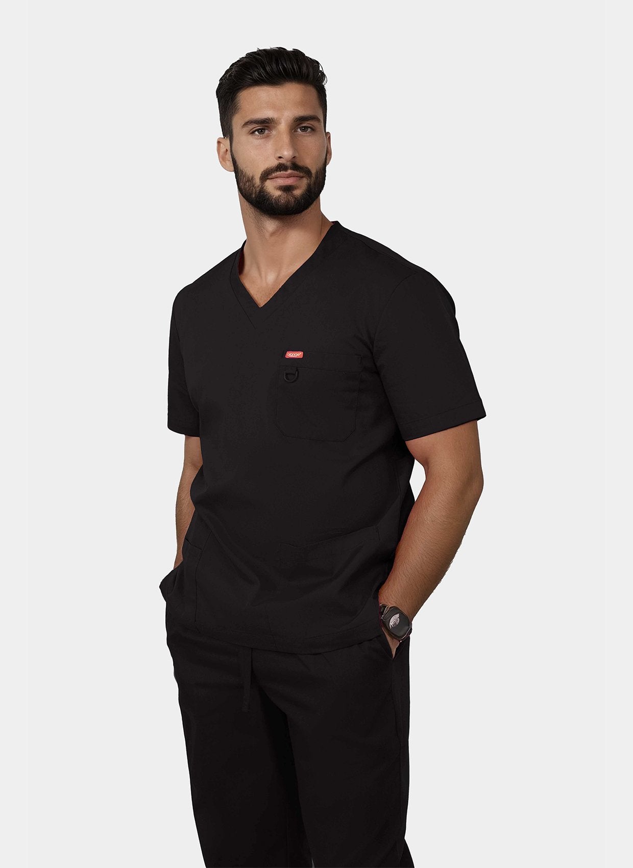Blouse médicale unisexe Balboa - Noir