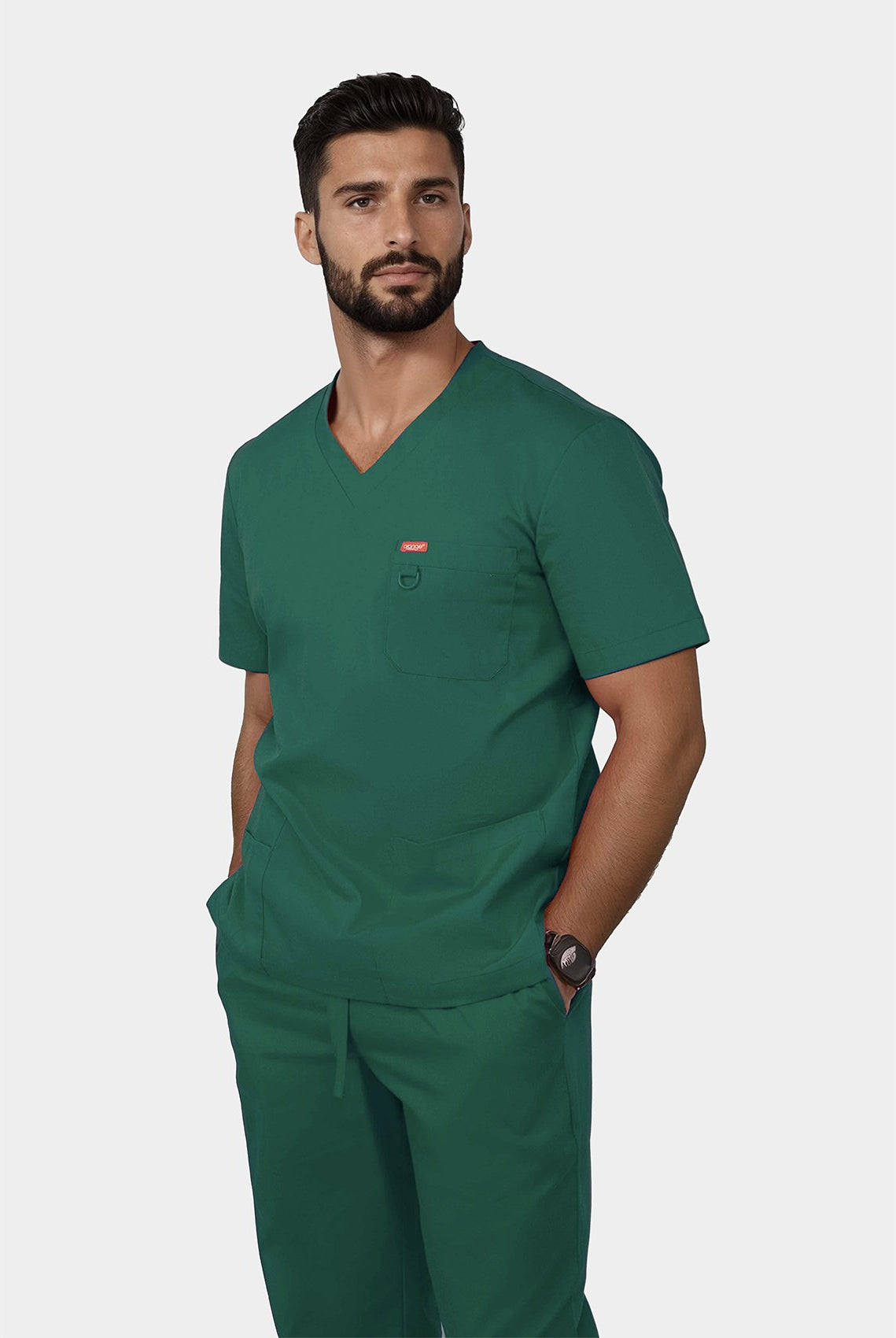 Blouse médicale unisexe Balboa – Vert forêt