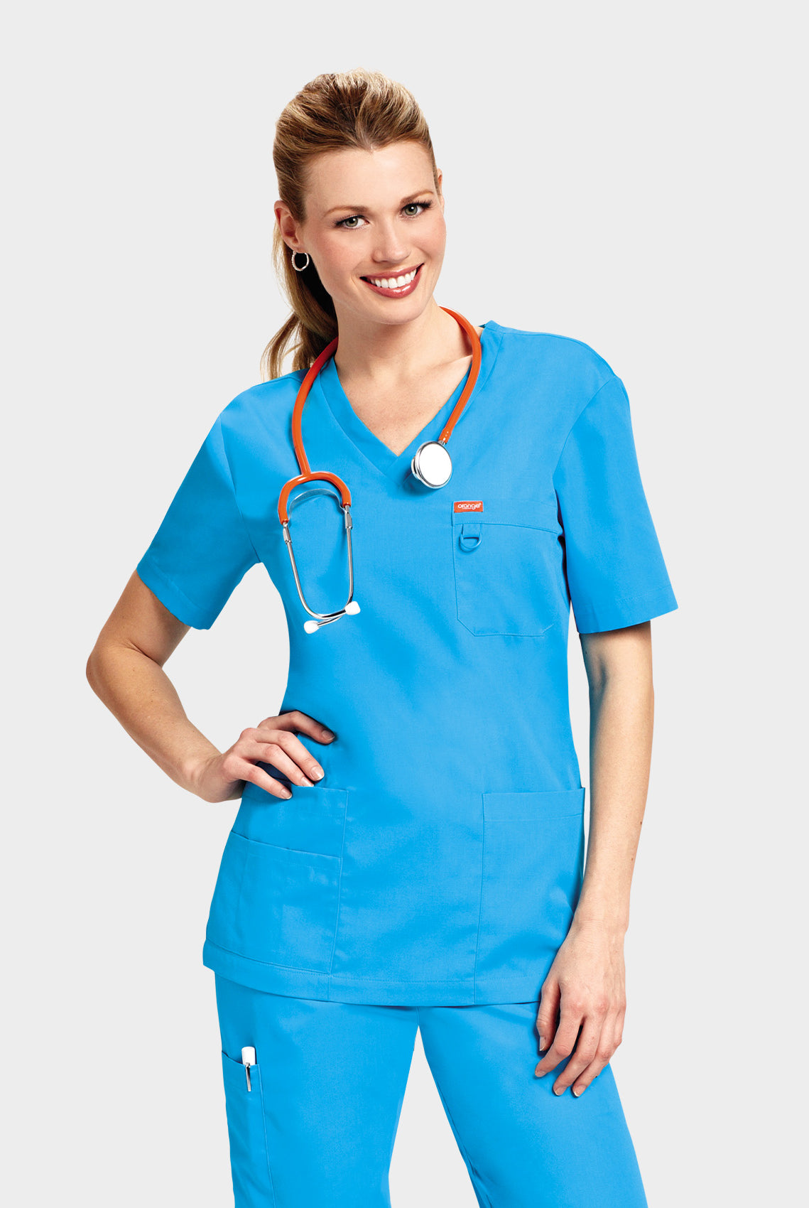 Blouse médicale unisexe Balboa Orange Standard - Bleu électrique