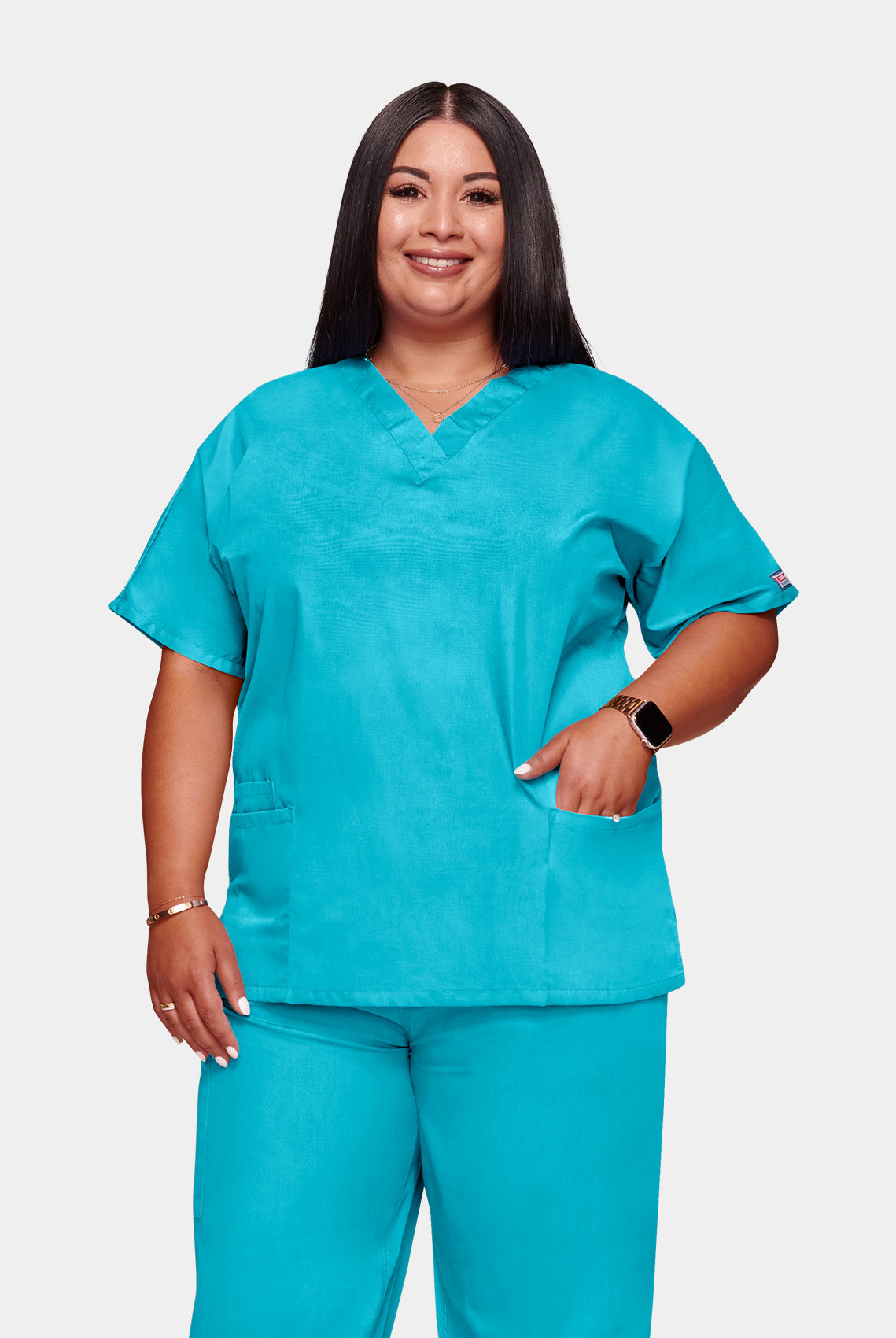 Blouse médicale unisexe Cherokee Classique turquoise
