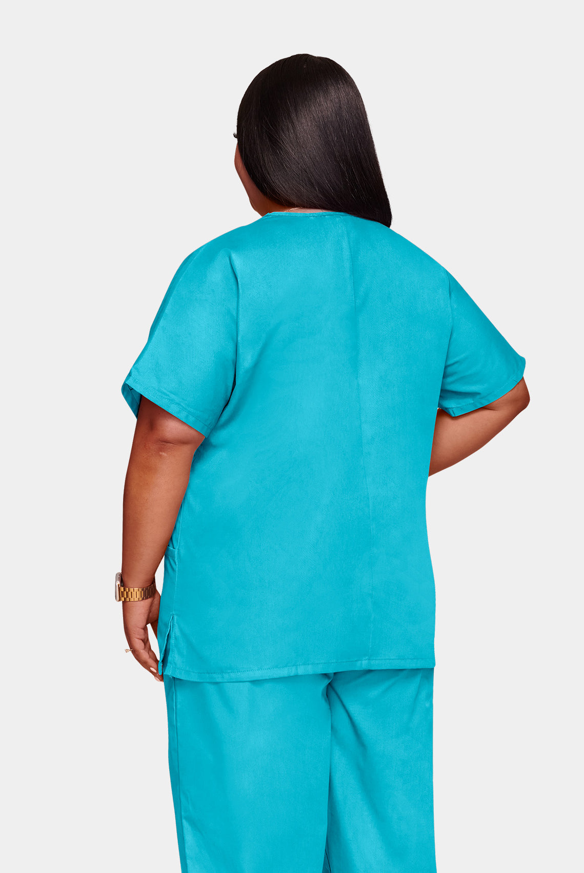 Blouse médicale unisexe Cherokee Classique turquoise dos