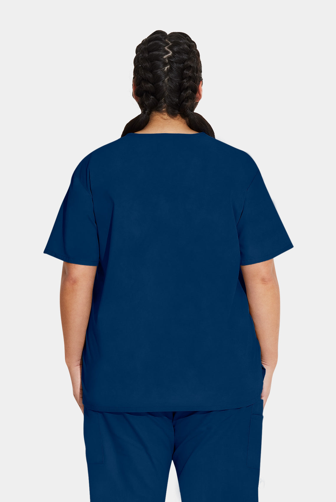 Blouse médicale unisexe Dickies EDS col en V bleu marine dos