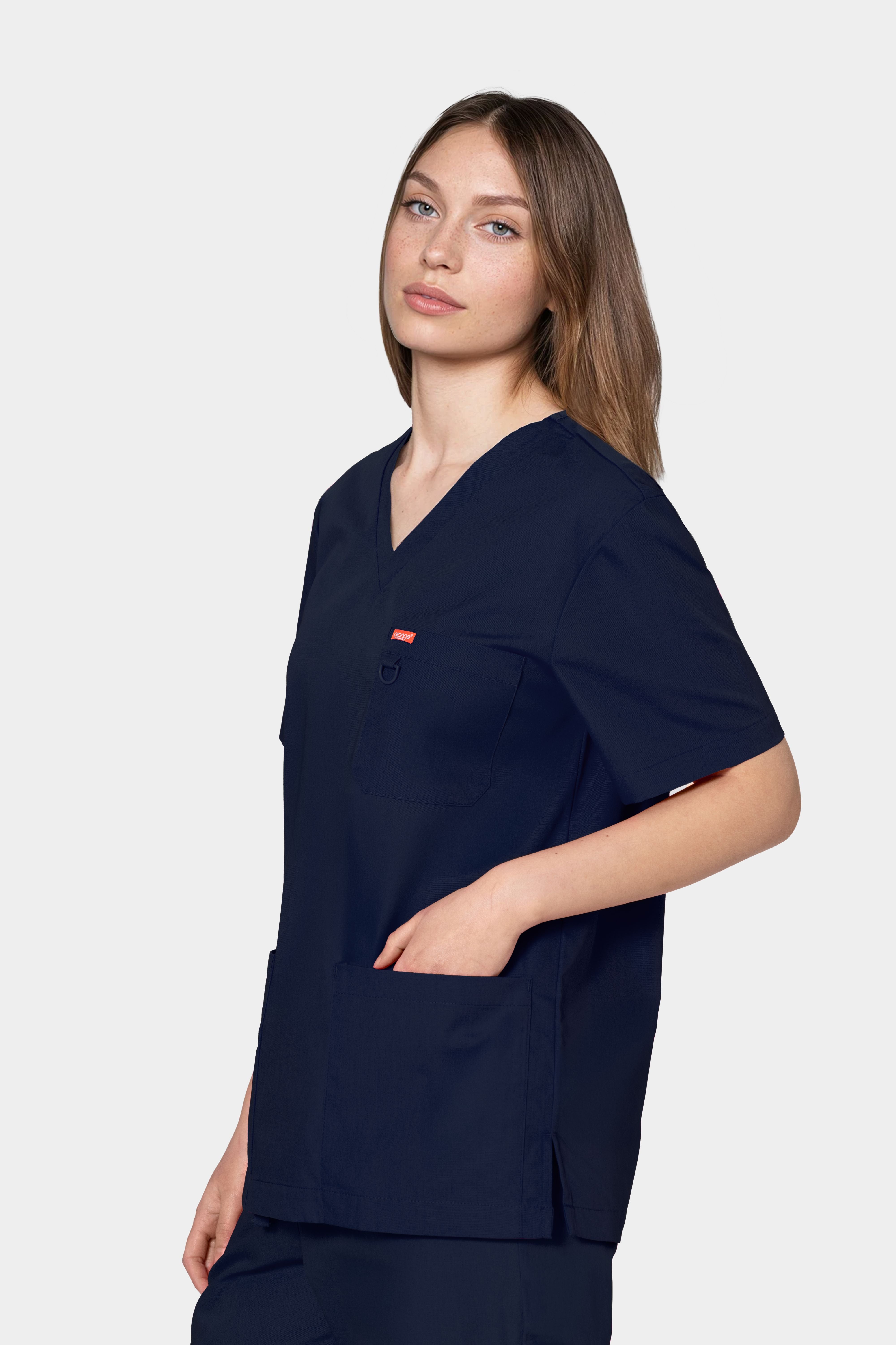 Blouse médicale unisexe Balboa Orange Standard - Bleu marine