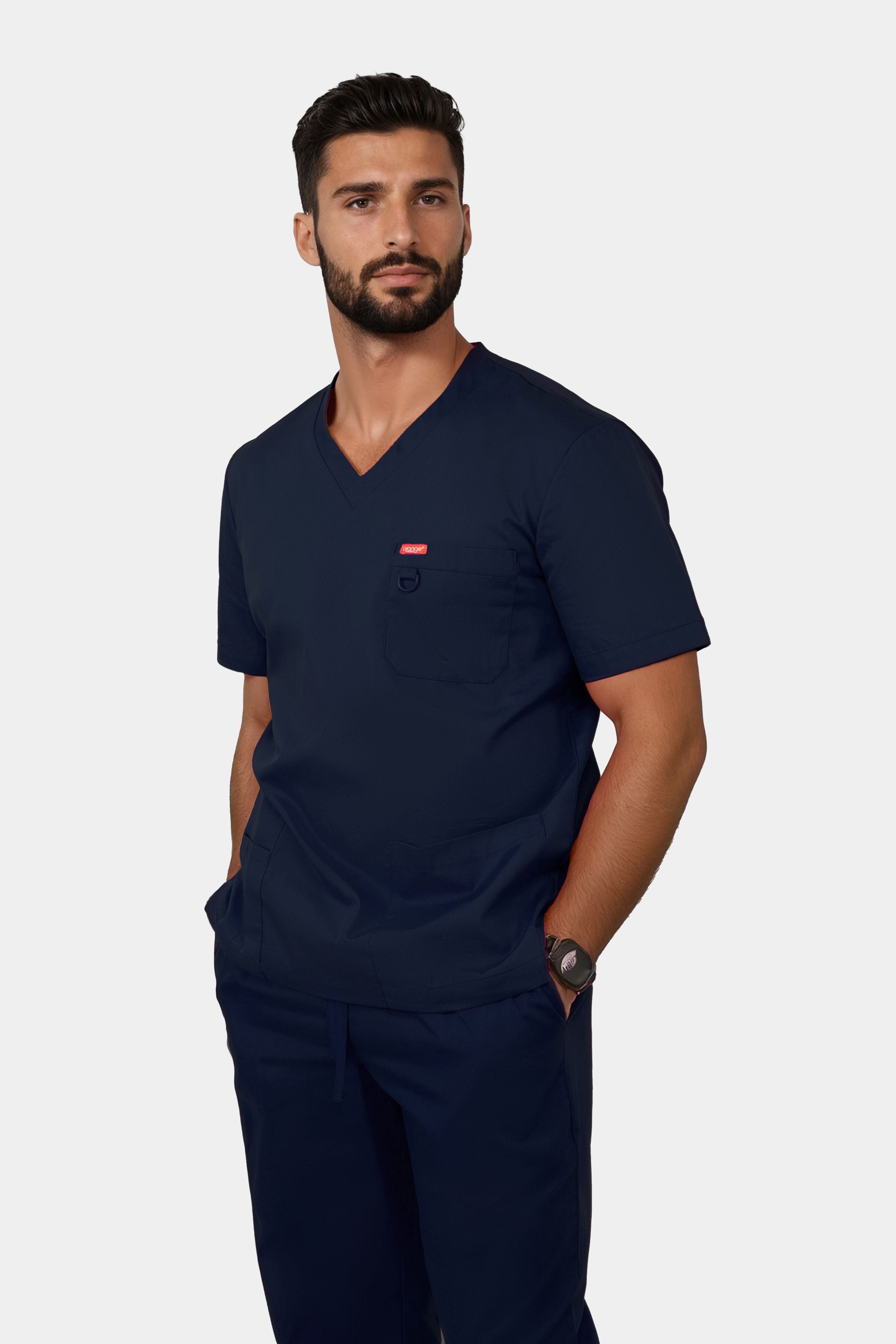 Blouse médicale unisexe Balboa Orange Standard - Bleu marine