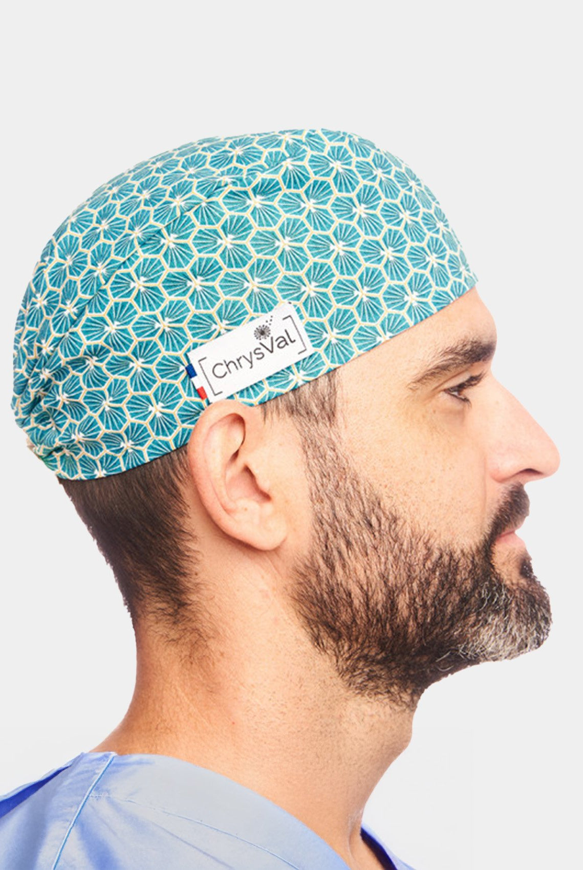 calot court chrysval trèfles turquoise homme