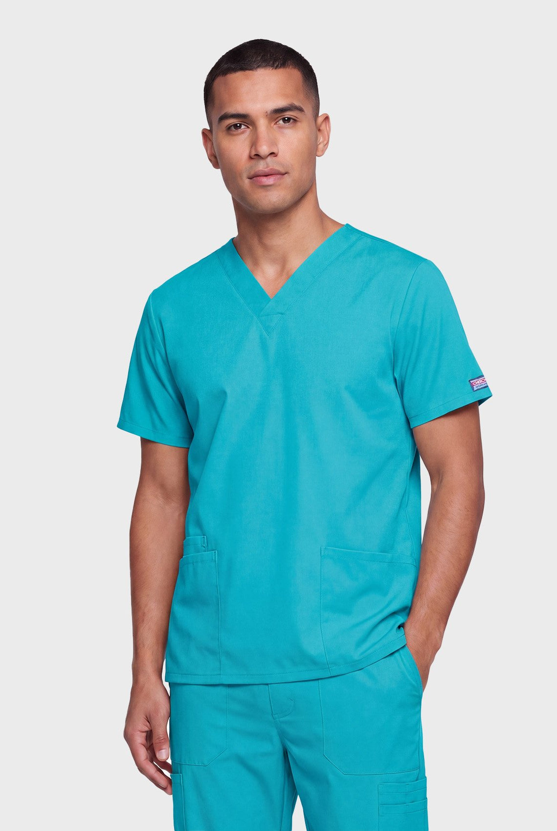 Blouse medicale cherokee origins turquoise face
