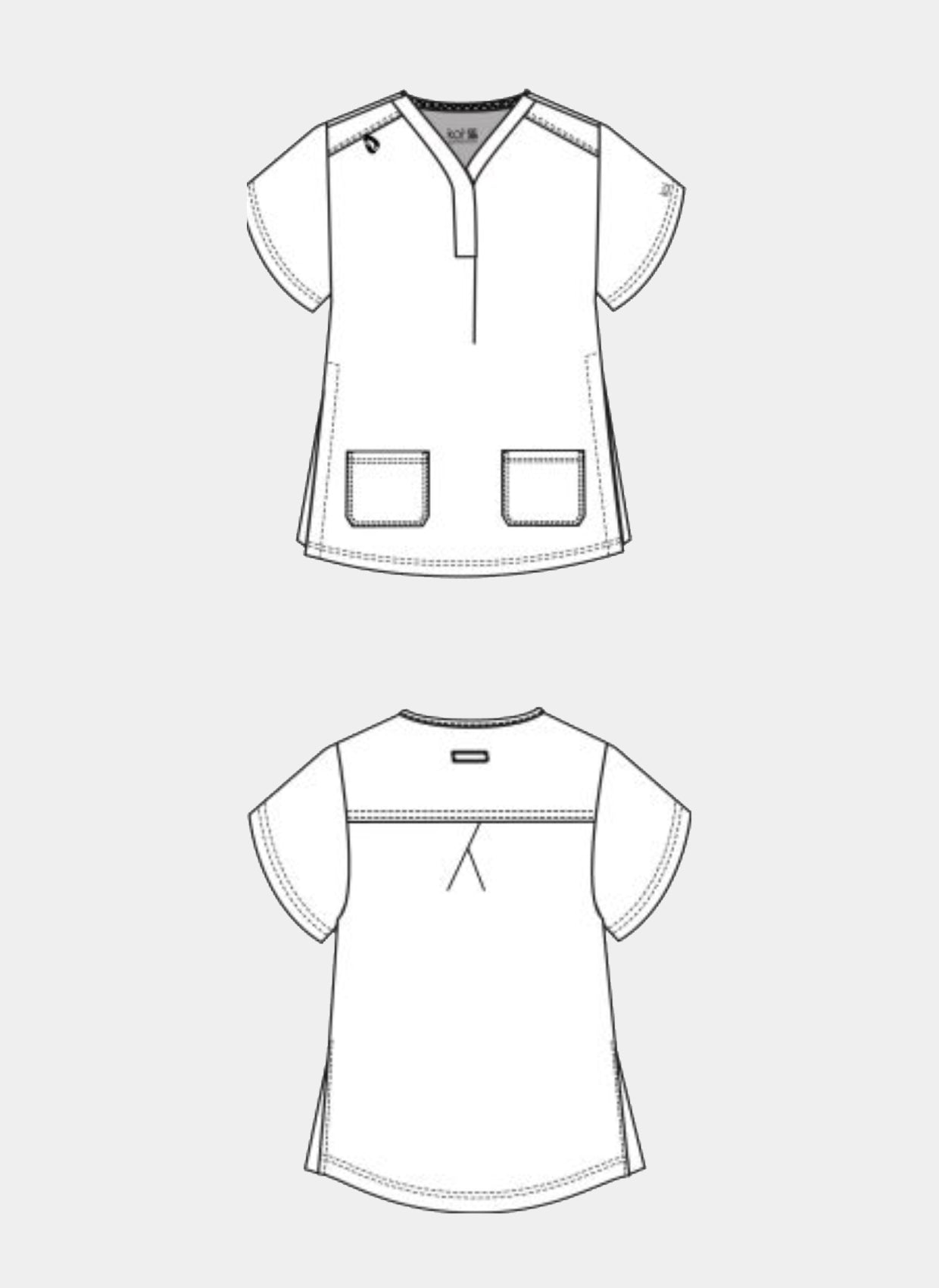 Maquette blouse médicale femme maternité À bord