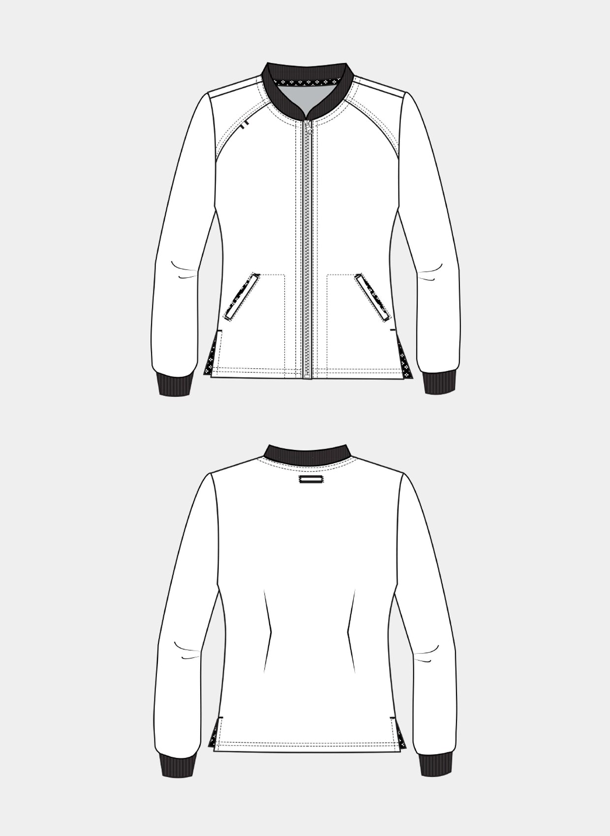 Maquette de la veste passe couloir Toujours en mouvement