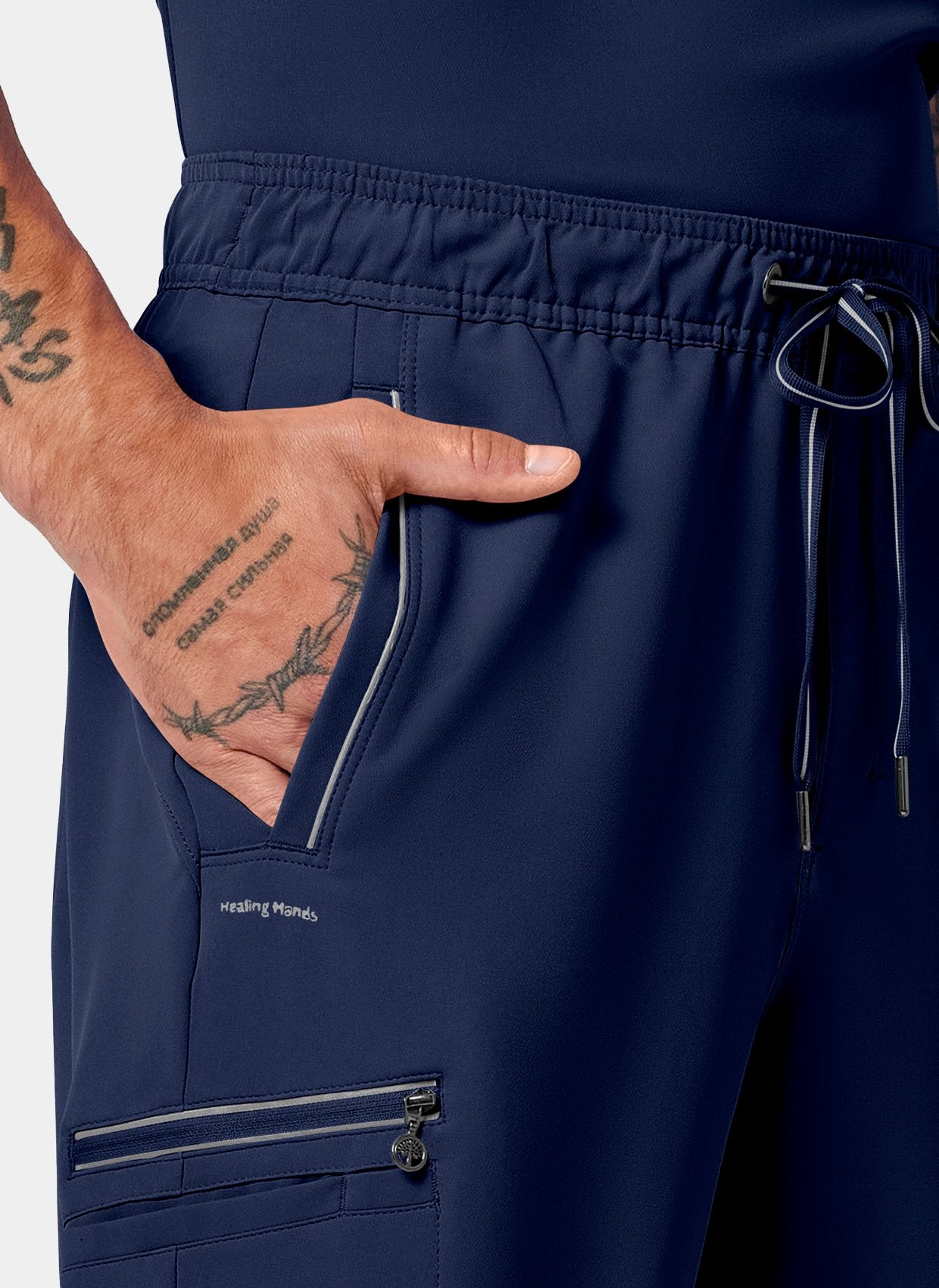 Details Pantalon medical homme Noah Healing Hands – Bleu marine