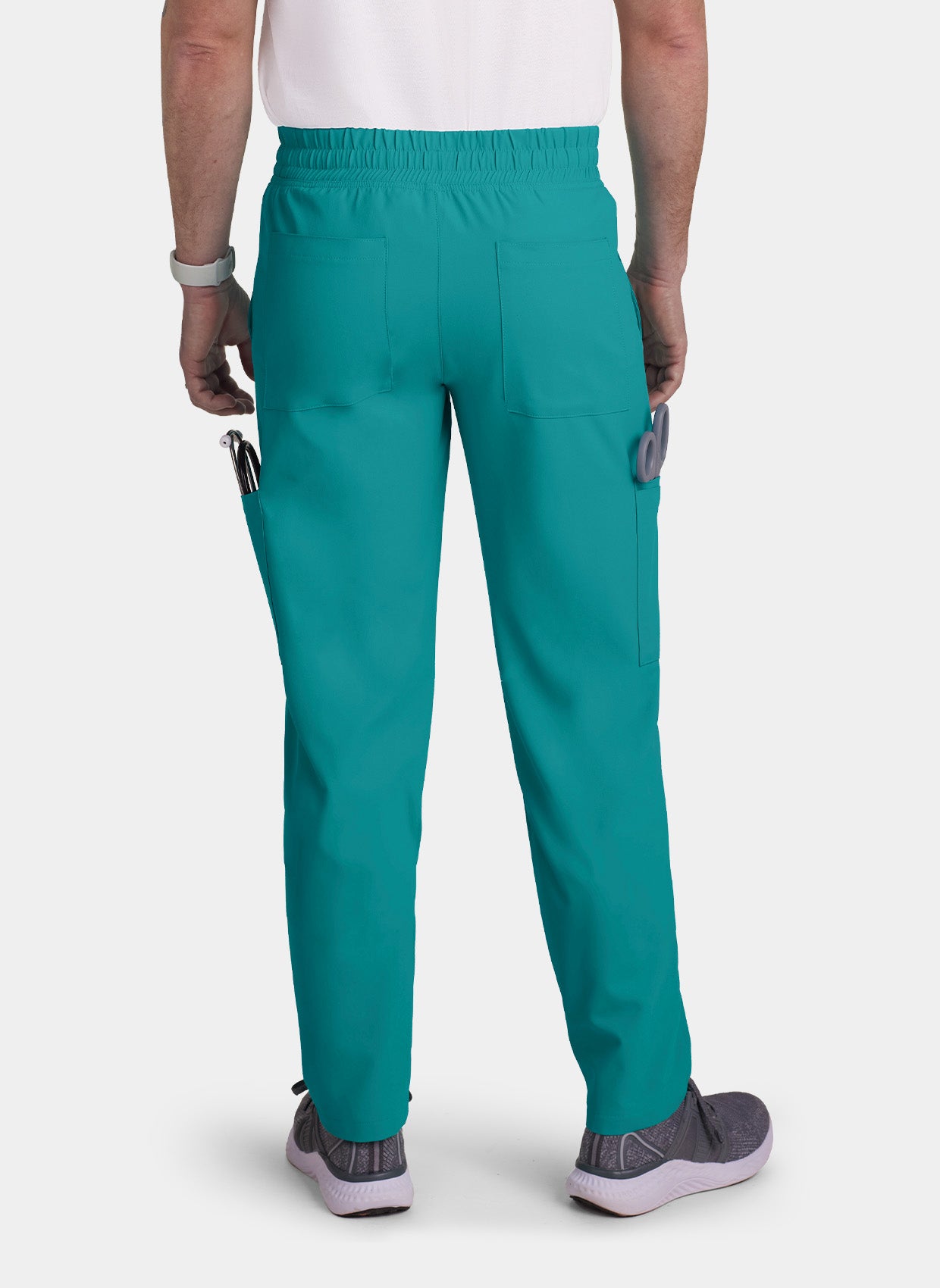 Pantalon médical Cargo homme Koi Cureology Neuro - Bleu canard - dos