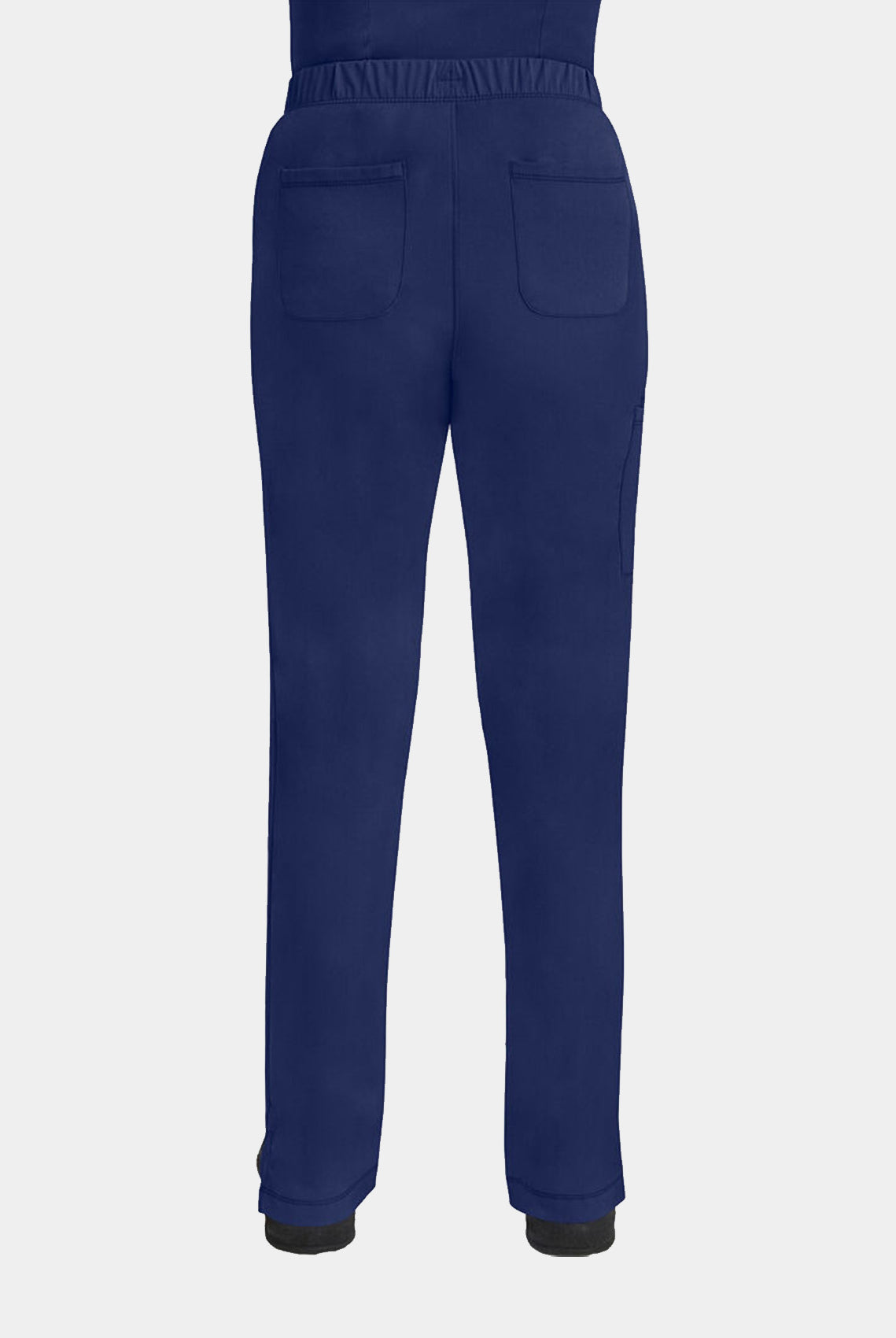 Femme de dos portant un pantalon médical Healing Hands Rebecca bleu marine