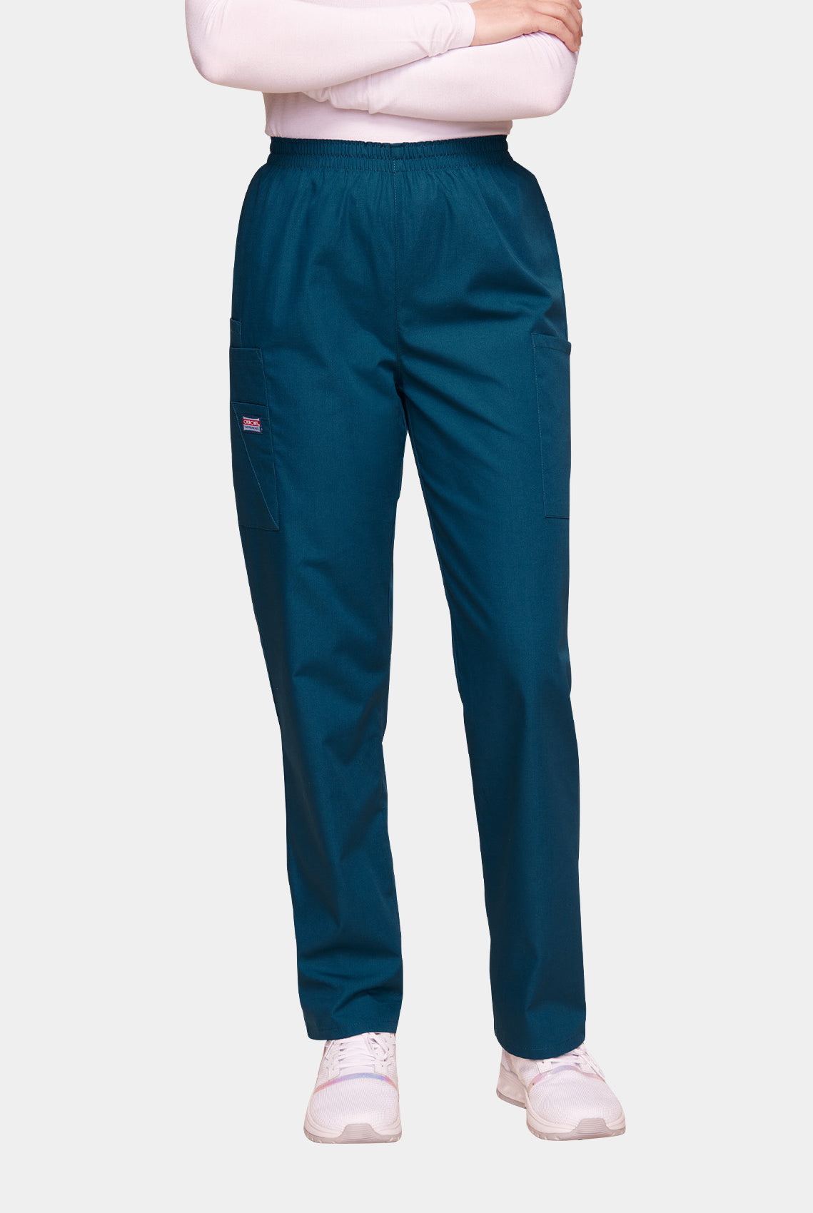 Pantalon médical unisexe Cherokee avec élastique bleu caraibes