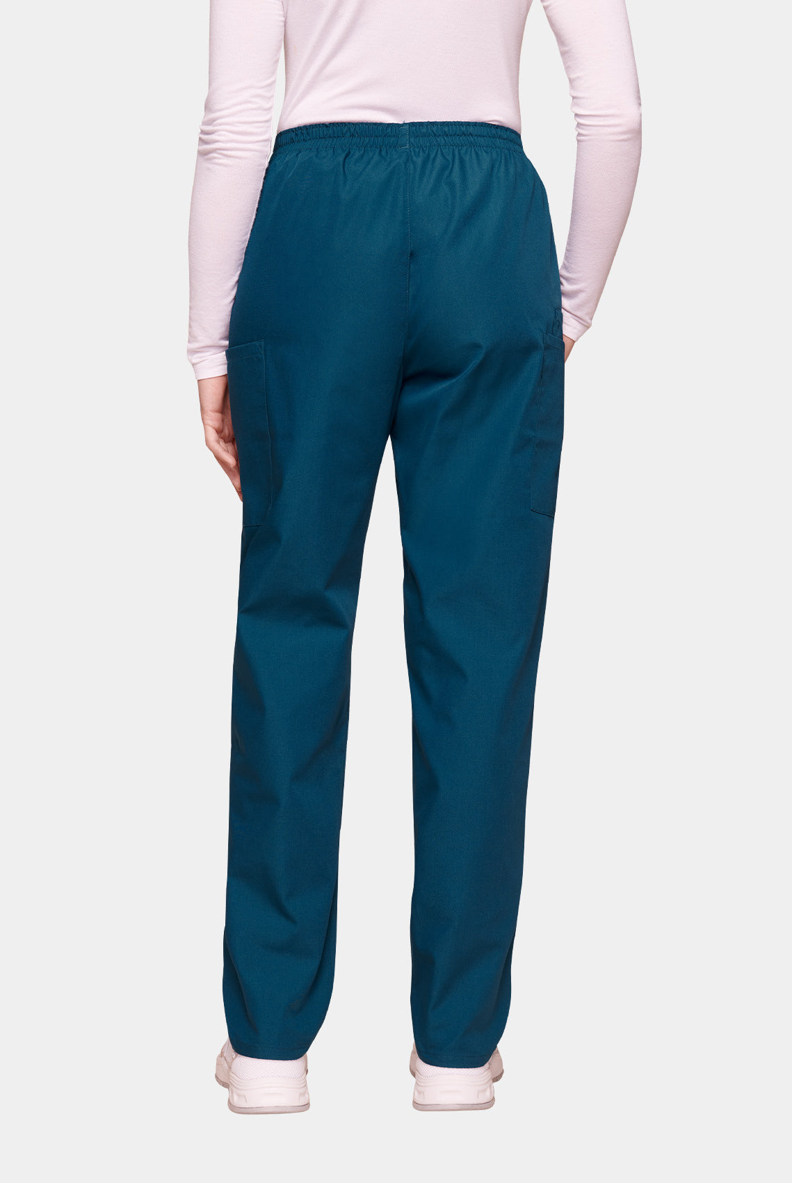 Pantalon médical unisexe Cherokee avec élastique bleu caraibes dos