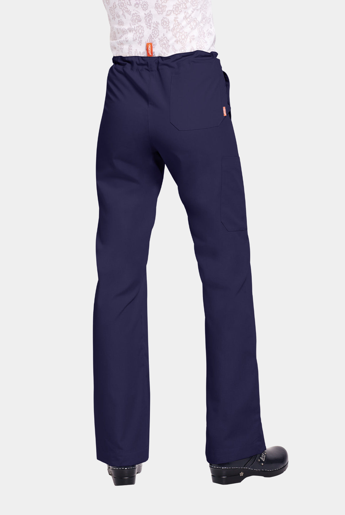 Pantalon médical unisexe Huntington Orange Standard Bleu Marine Dos