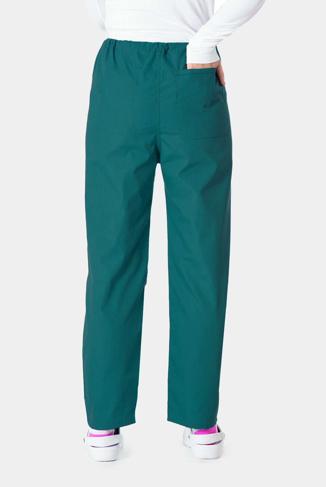 Pantalon médical unisexe et réversible - Vert forêt - dos