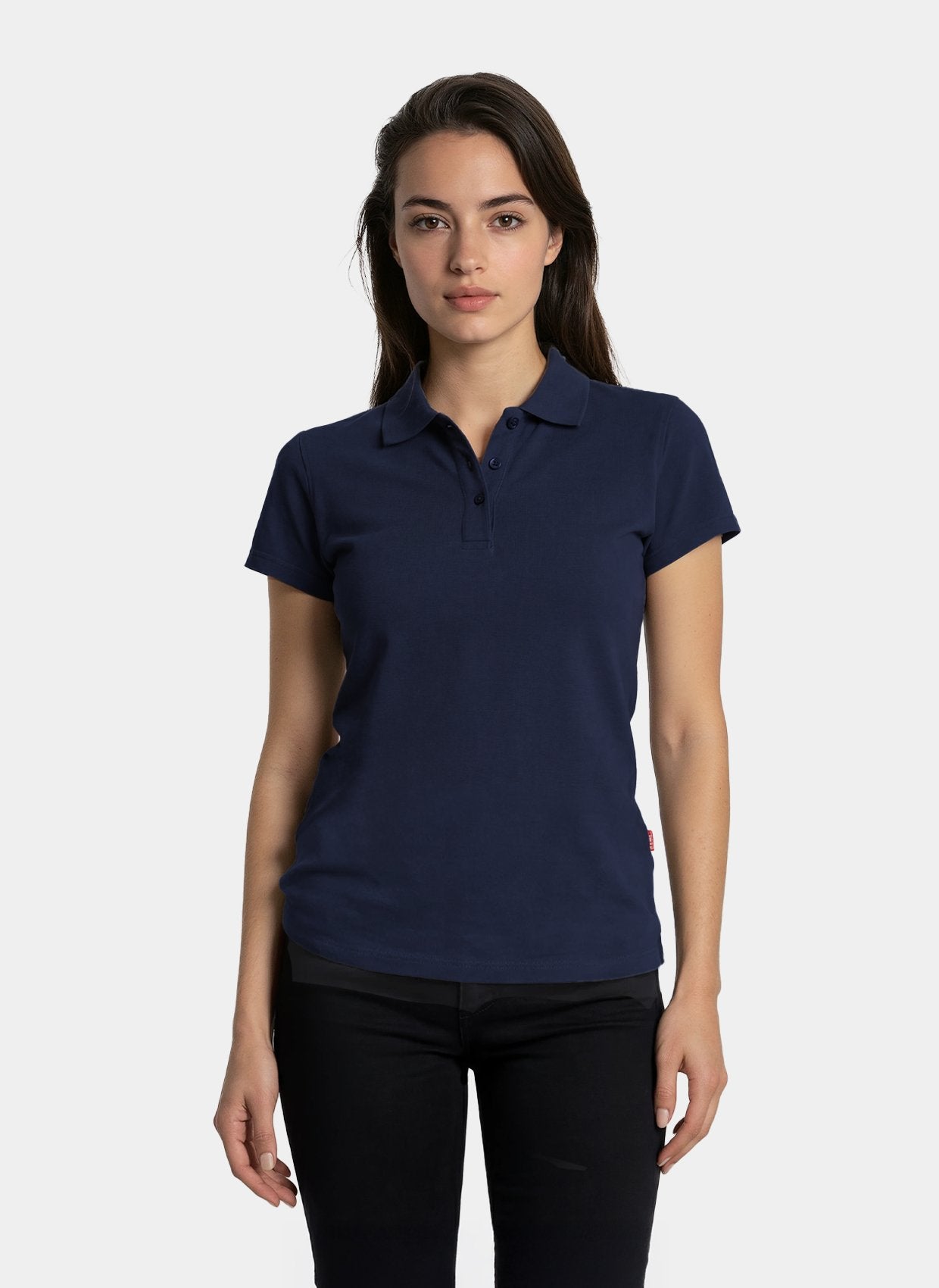 Face polo médical femme – Bleu Marine