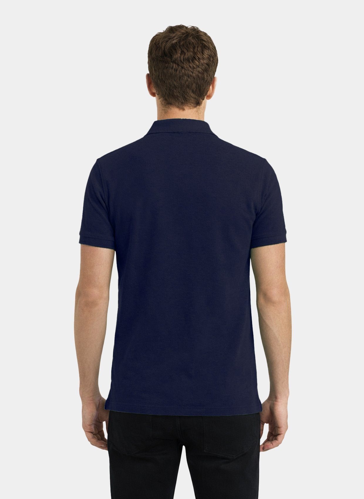 Dos polo unisexe Gibson à manches courtes – Bleu Marine