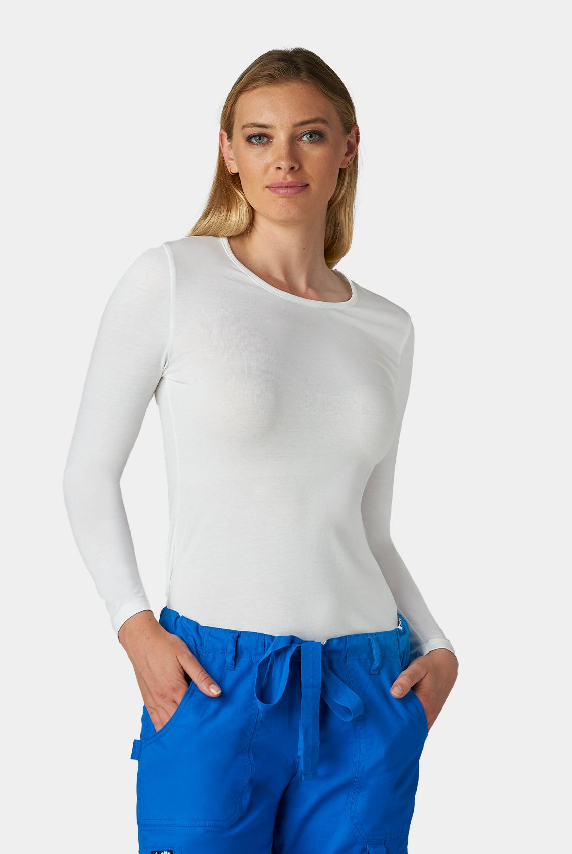 T-shirt médical blanc femme devant