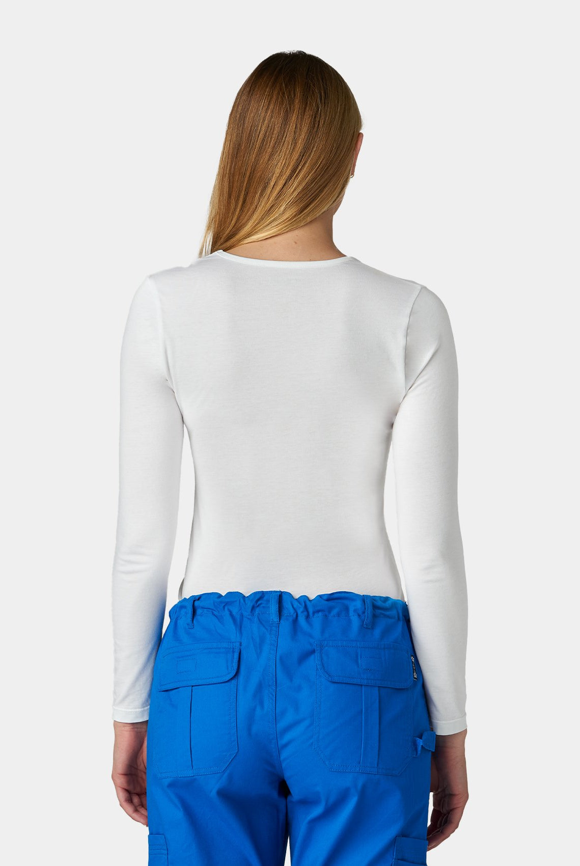 T-shirt médical blanc femme dos