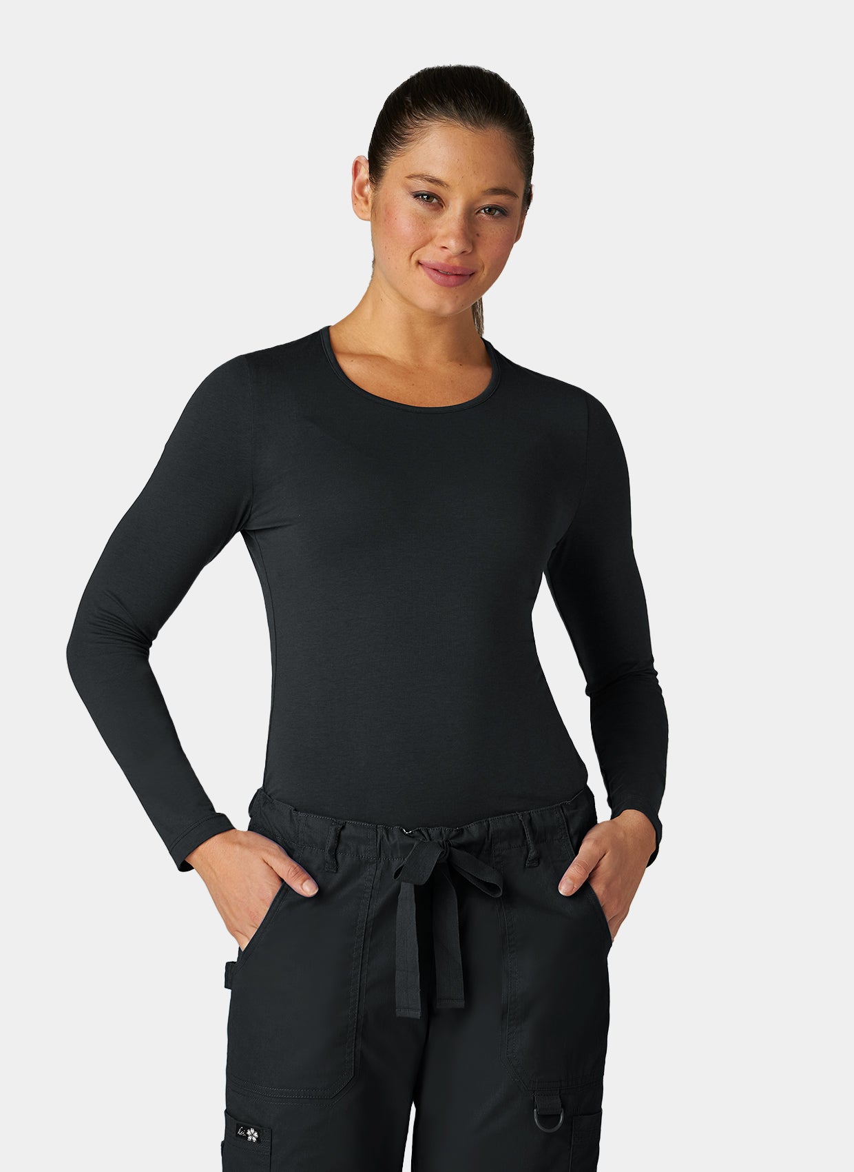 T-shirt médical manche longue feme devant