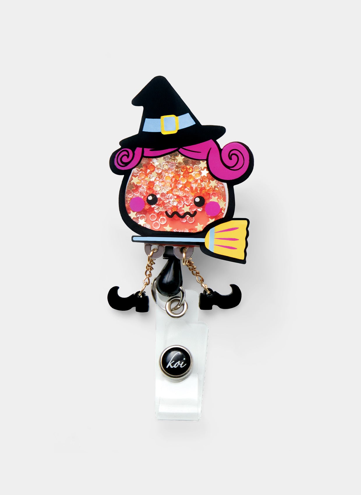 Porte badge rétractable - La sorcière bonbon