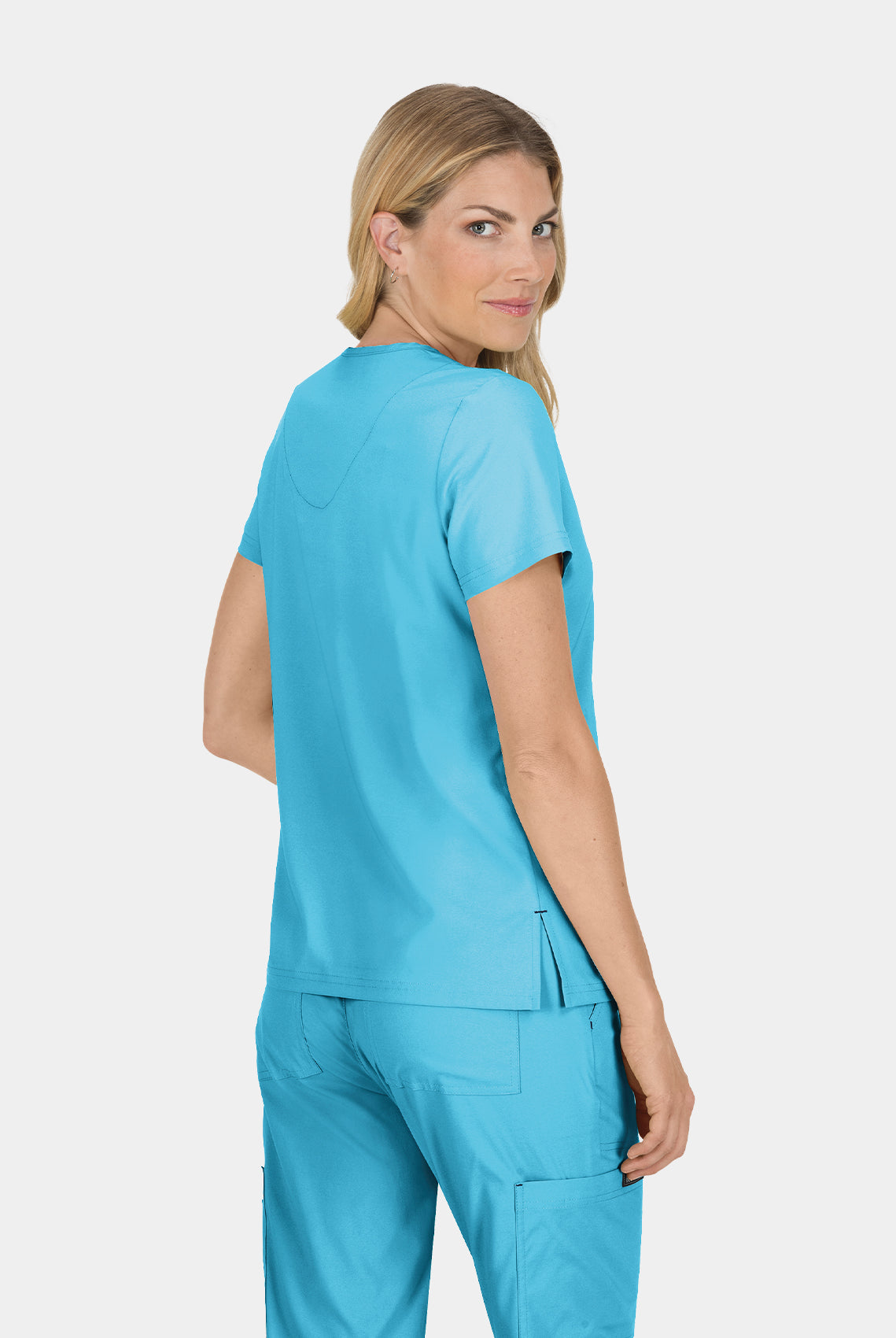 Blouse médicale femme Koi Basics Becca Dos - Bleu electrique