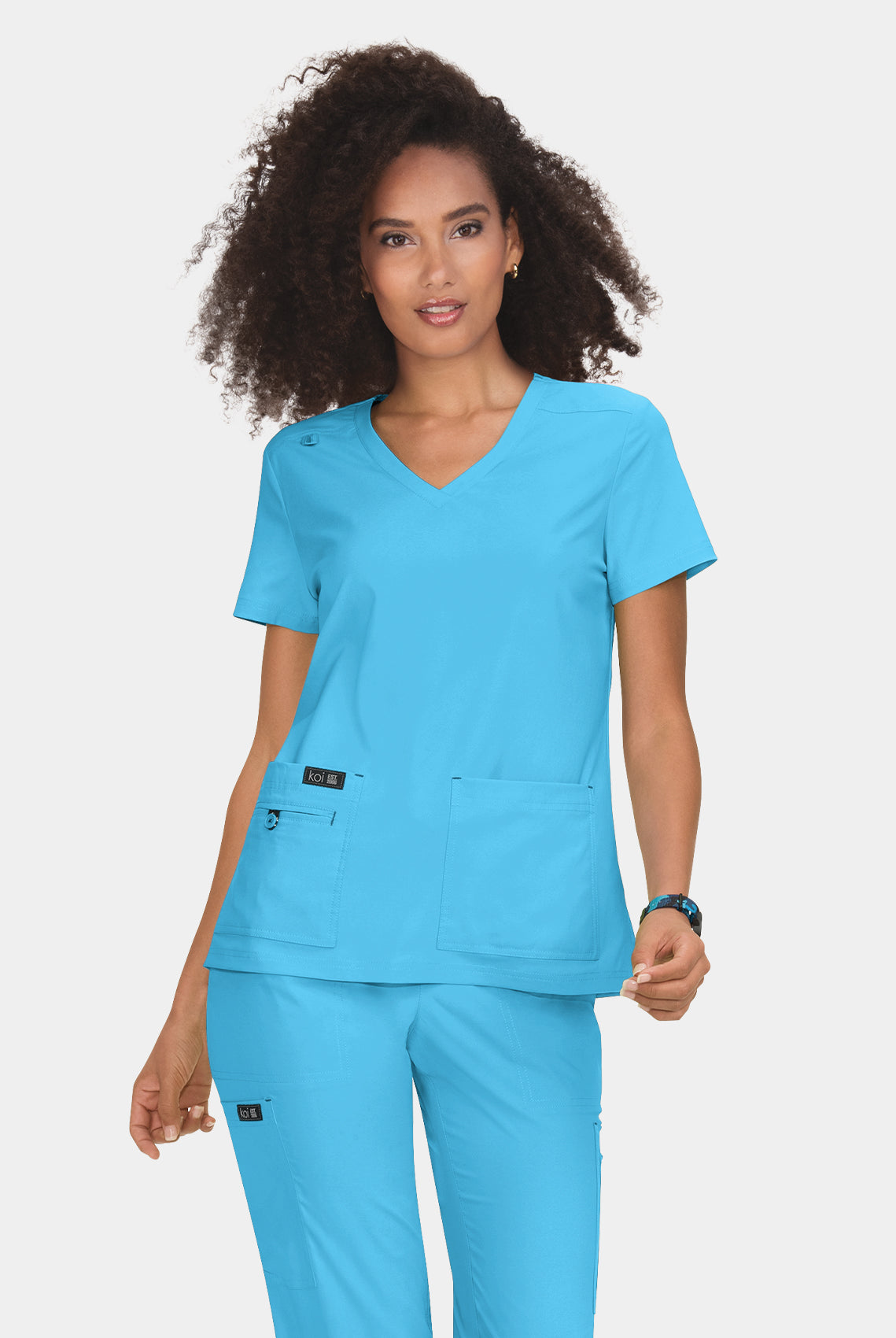 Blouse médicale femme Koi Basics Becca - Bleu electrique