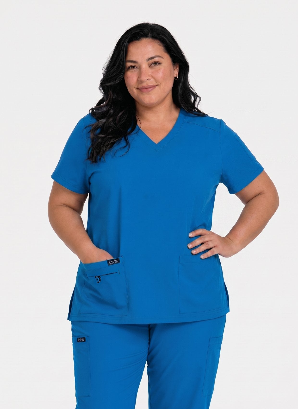 Blouse médicale femme Koi Basics Becca - Bleu roi