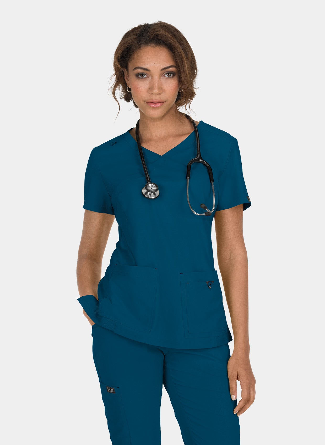 Blouse médicale femme Koi Basics Katie - Bleu Caraïbes