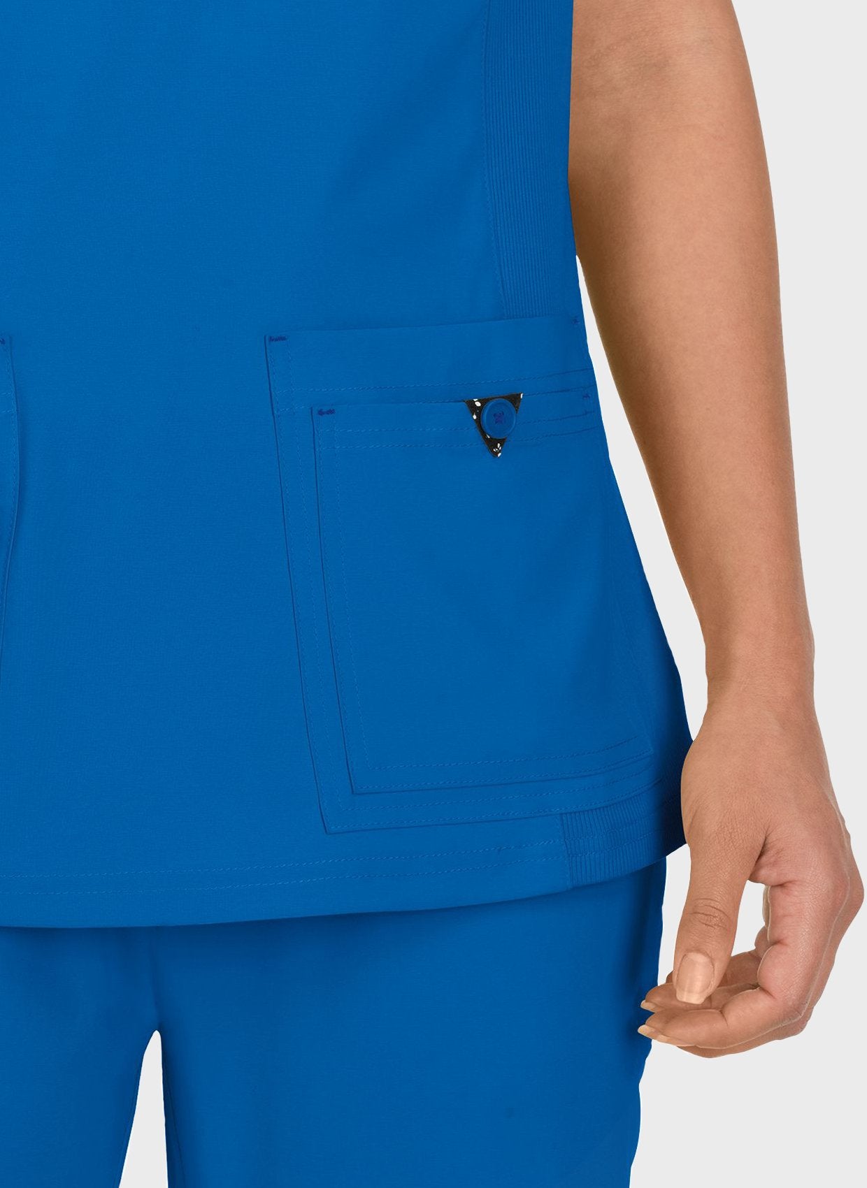 Blouse médicale femme Koi Basics Katie Poche - Bleu roi