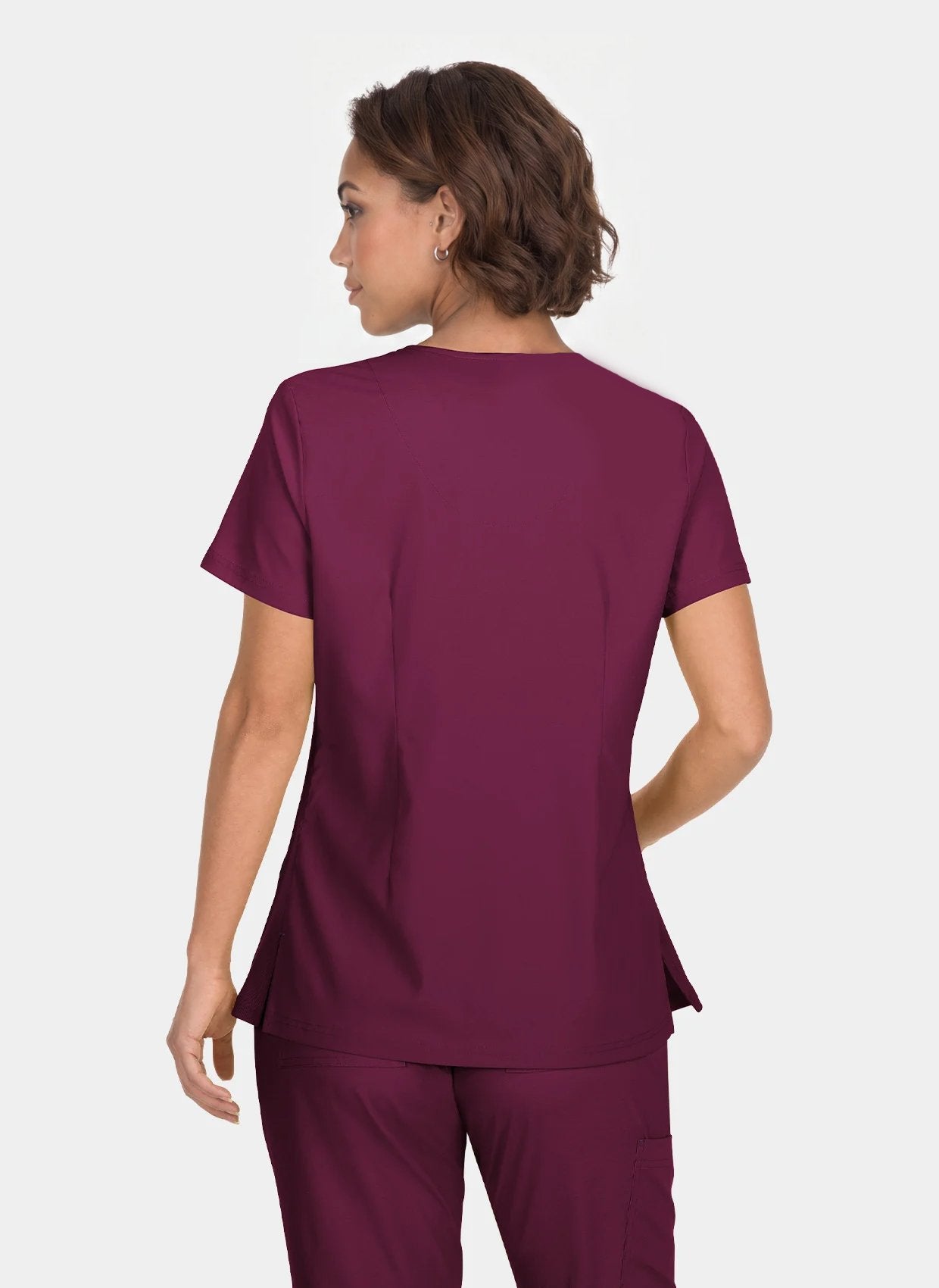 Blouse médicale femme Koi Basics Katie Dos - Bordeaux